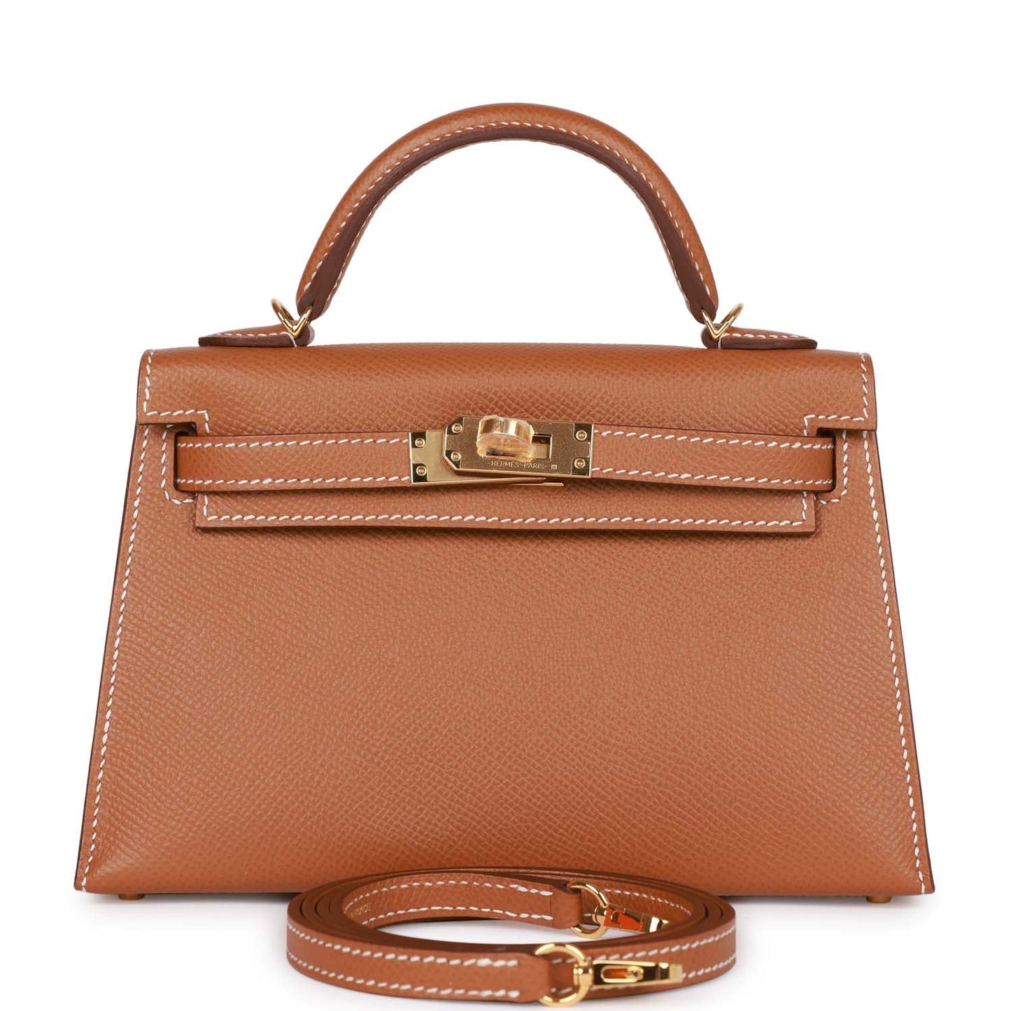 Hermes Kelly Sellier Epsom Hardware Handbag Gold Travel Bag Gold Hardware 4