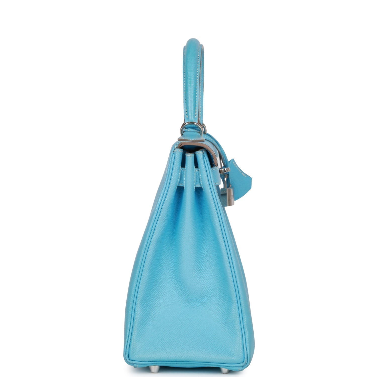 Hermes Kelly Retourne Celeste Candy Epsom Palladium Hardware Travel Bag