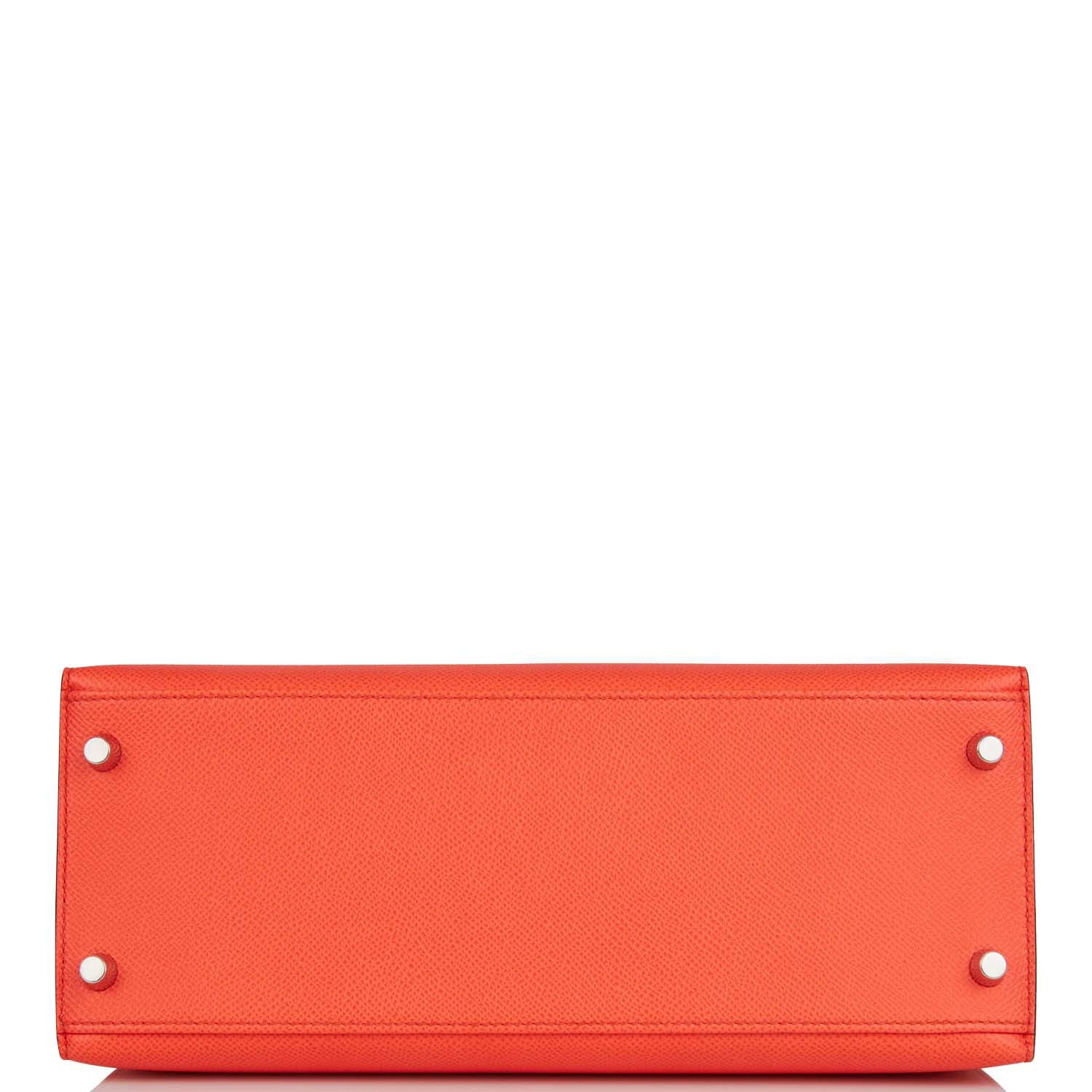 Hermes Kelly Sellier Rose Texas Epsom Palladium Hardware Travel Bag