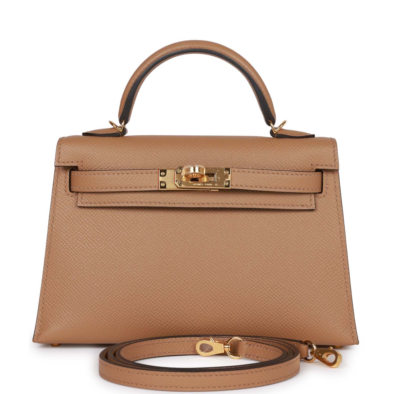 Hermes Kelly Sellier Chai Epsom Hardware Handbag Gold Travel Bag Hardware Deposit