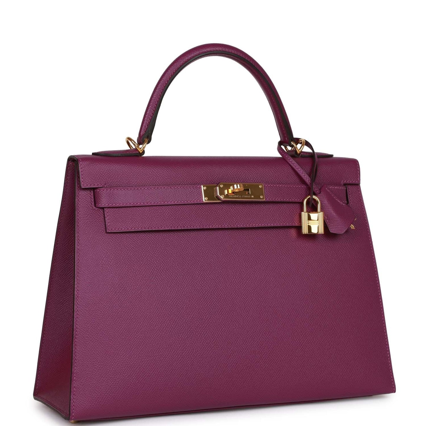 Hermes Kelly Sellier Anemone Epsom Hardware Handbag Gold Travel Bag