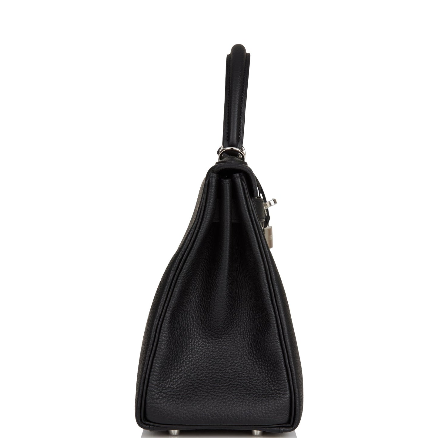 Hermes Kelly Retourne Togo Palladium Hardware Shoulder Bag Black
