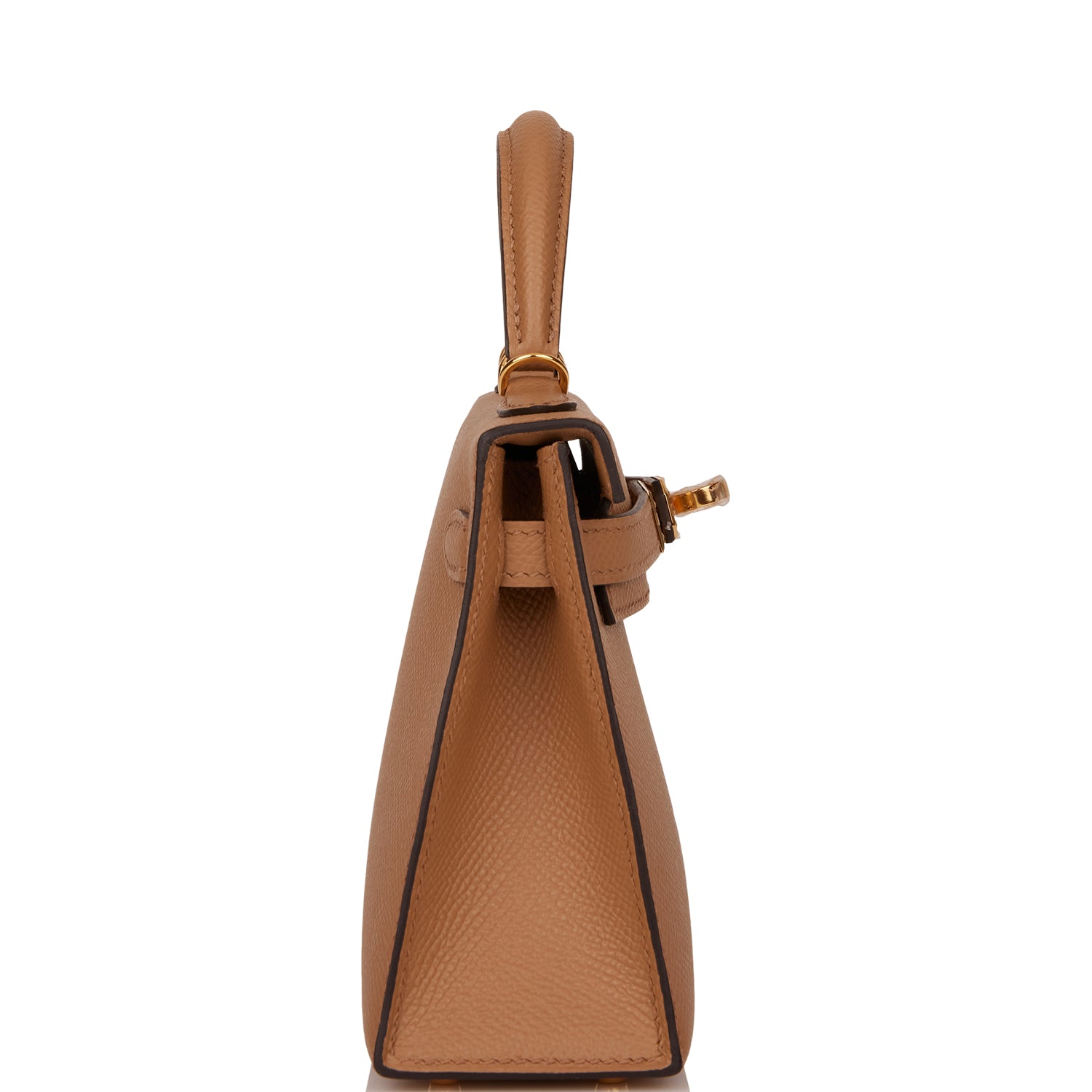 Hermes Kelly Sellier Chai Epsom Hardware Handbag Gold Travel Bag 8