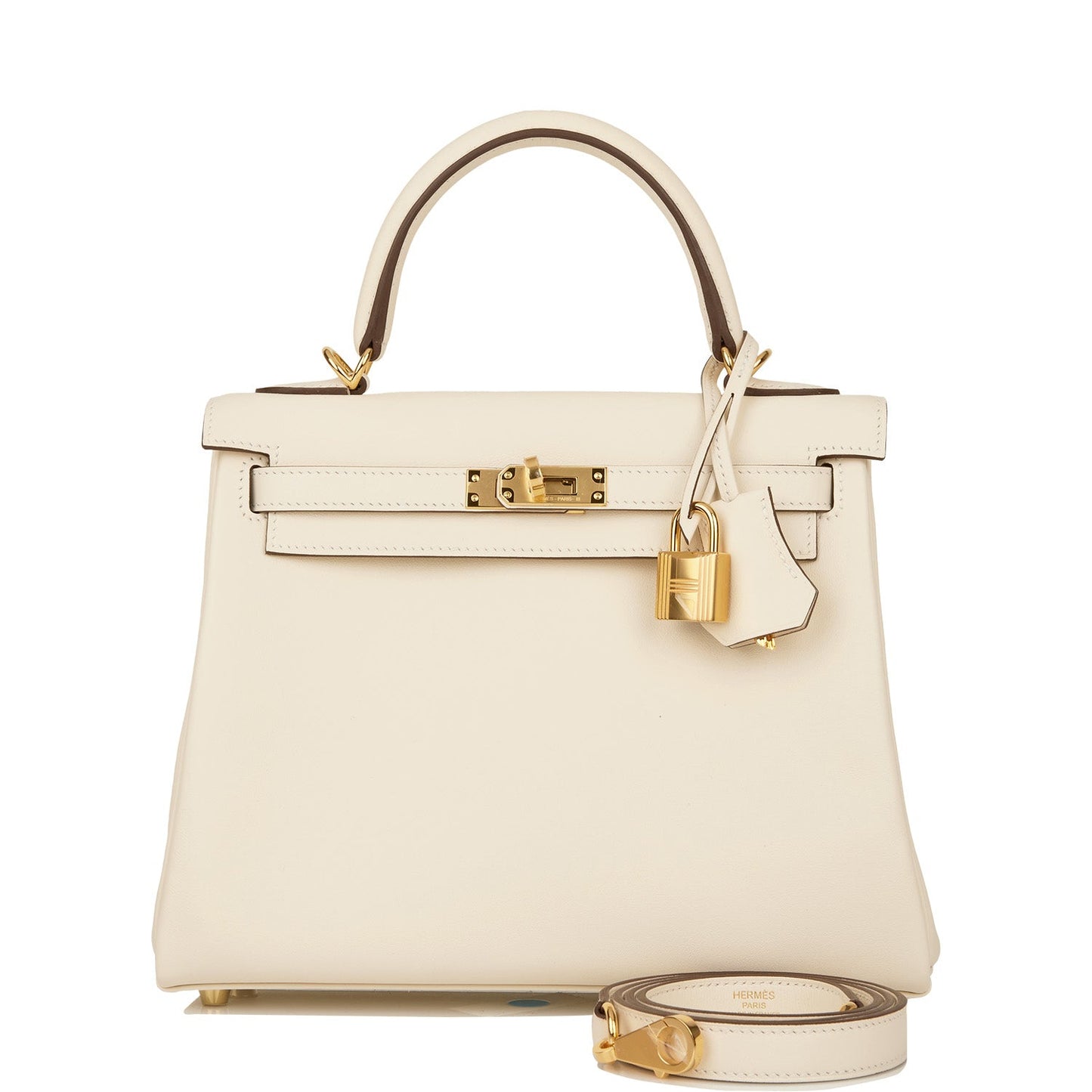 Hermes Kelly Retourne Nata Swift Hardware Handbag Gold Travel Bag