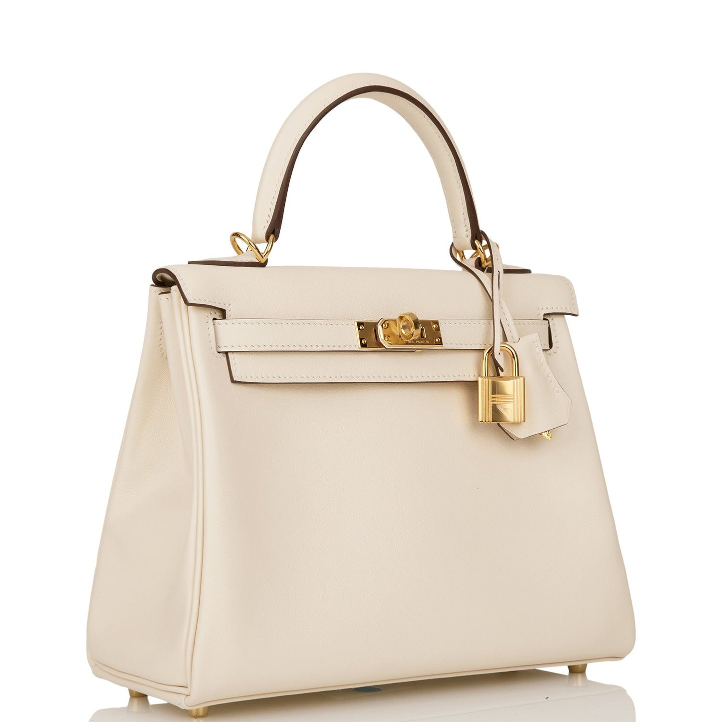 Hermes Kelly Retourne Nata Swift Hardware Handbag Gold Travel Bag