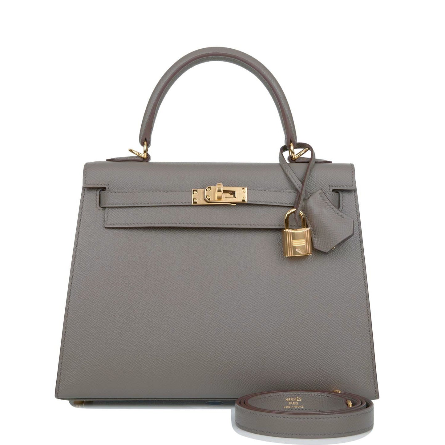 Hermes Kelly Sellier Etain Epsom Hardware Handbag Gold Travel Bag Hardware 2