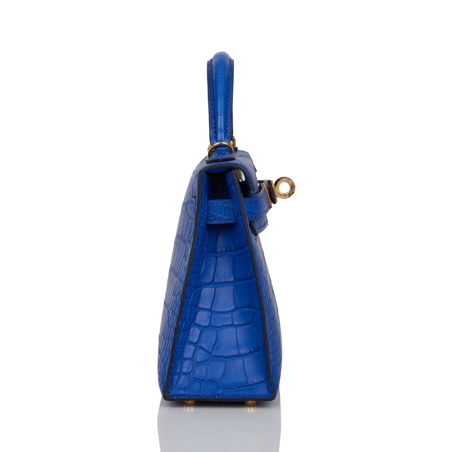 Hermes Kelly Sellier Bleu Royal Matte Alligator Hardware Gold Travel Bag