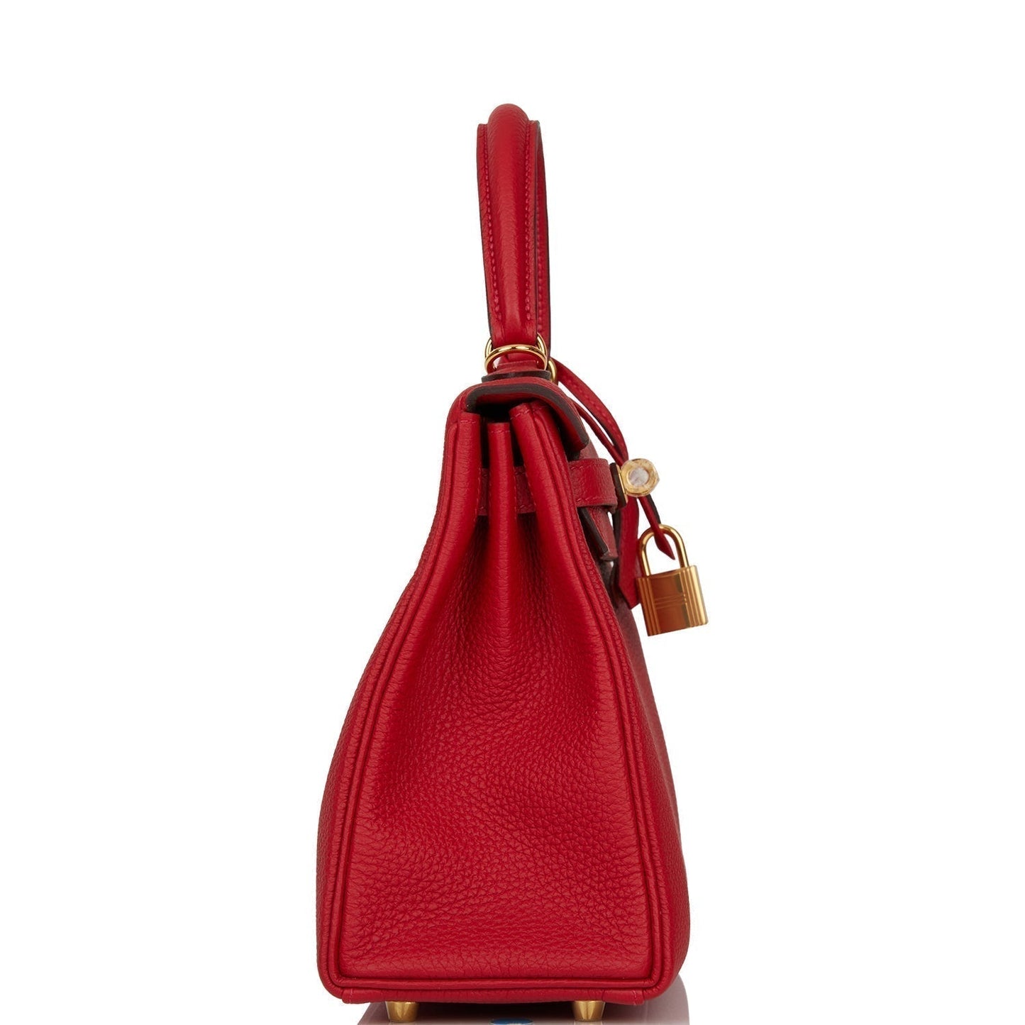 Hermes Kelly Retourne Rouge Cas Ue Togo Hardware Gold Travel Bag Hardware 3