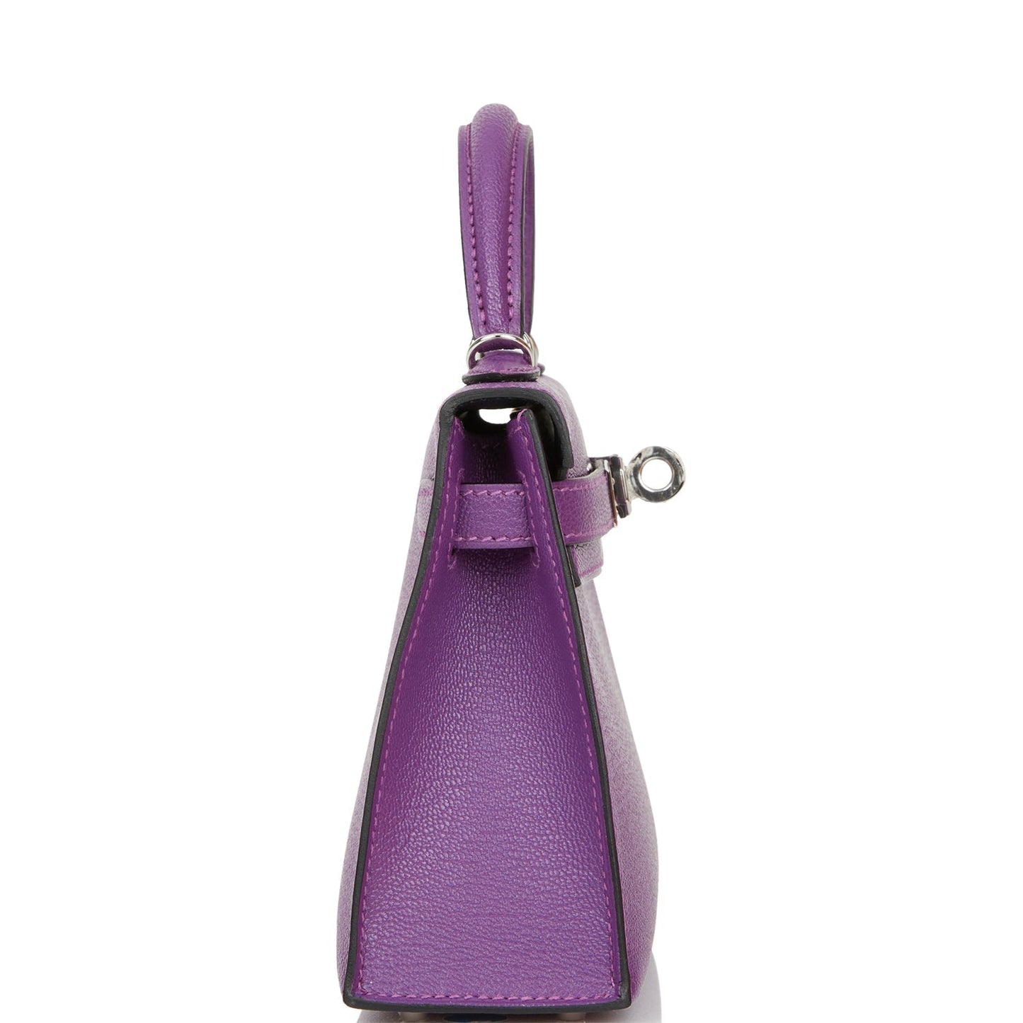 Hermes Kelly Sellier Violet Verso Chèvre Palladium Hardware Travel Bag