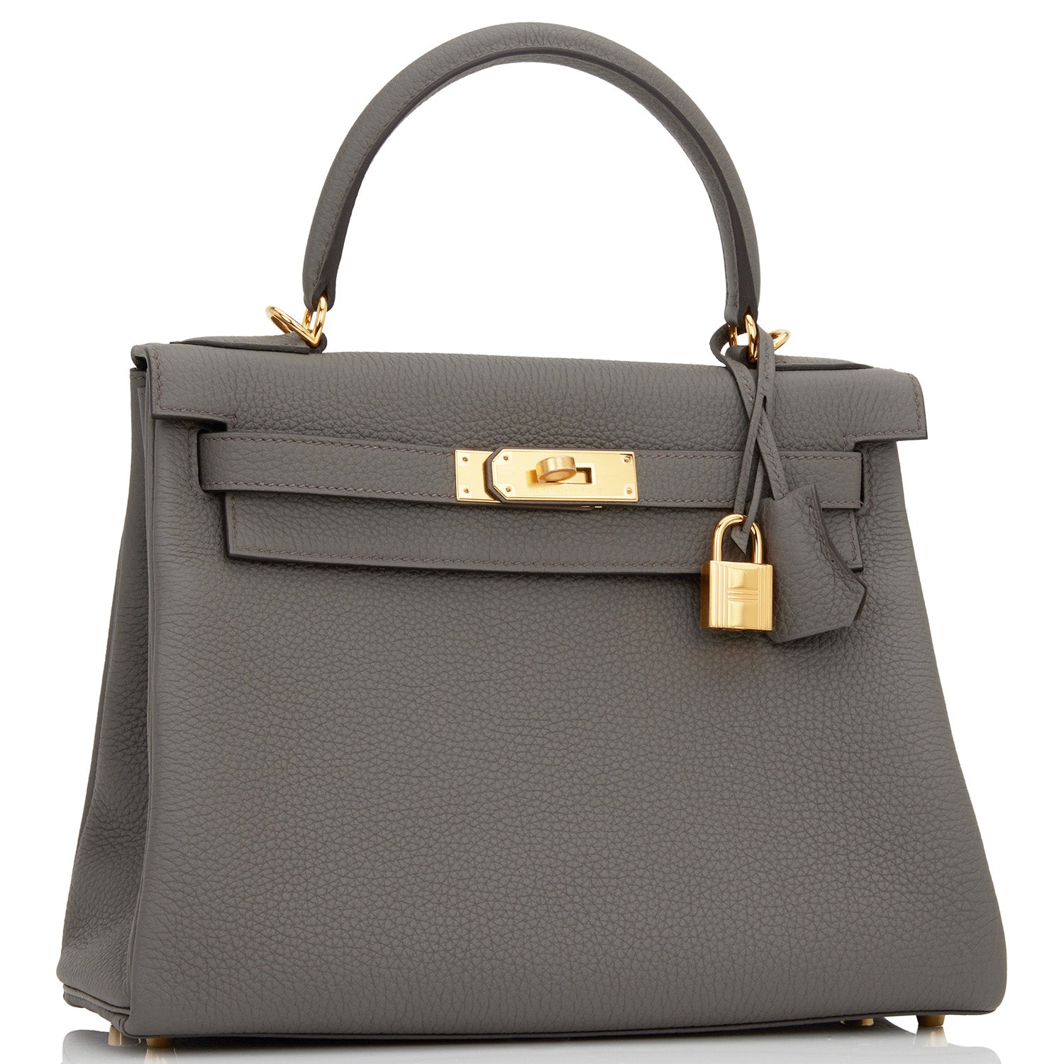 Hermes Kelly Retourne Etain Togo Hardware Handbag Gold Travel Bag
