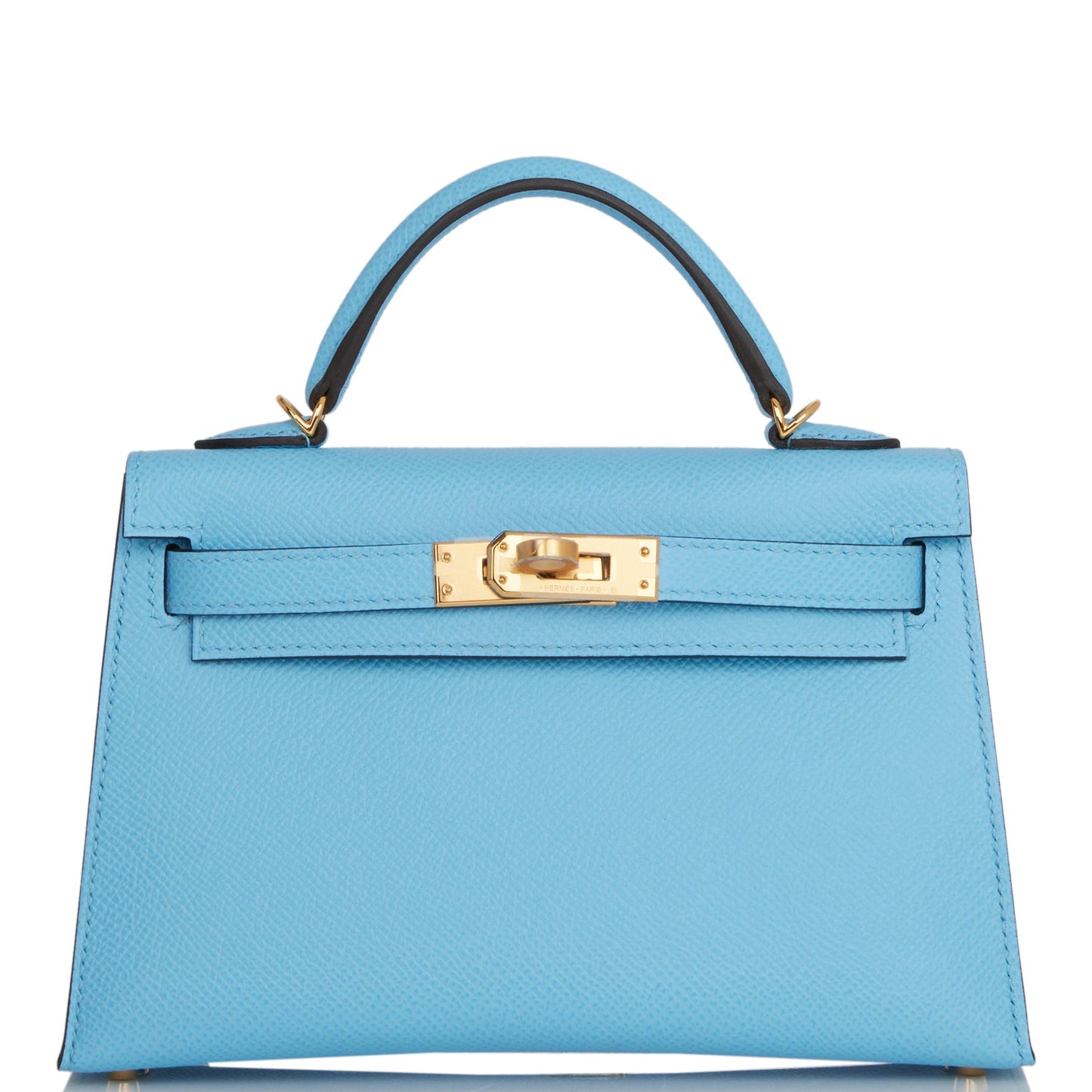 Hermes Kelly Sellier Celeste Epsom Hardware Handbag Gold Travel Bag Hardware 1