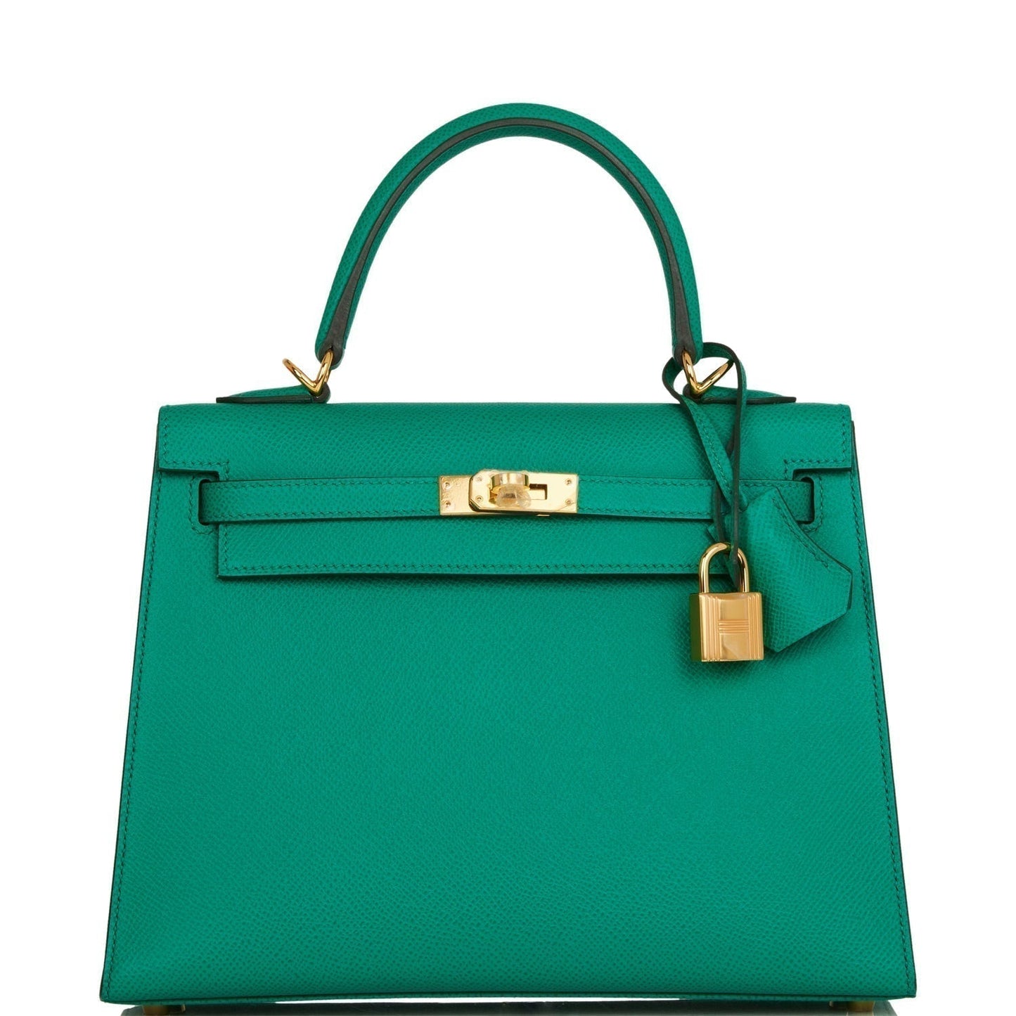 Hermes Kelly Sellier Vert Jade Epsom Hardware Handbag Gold Travel Bag Hardware 1