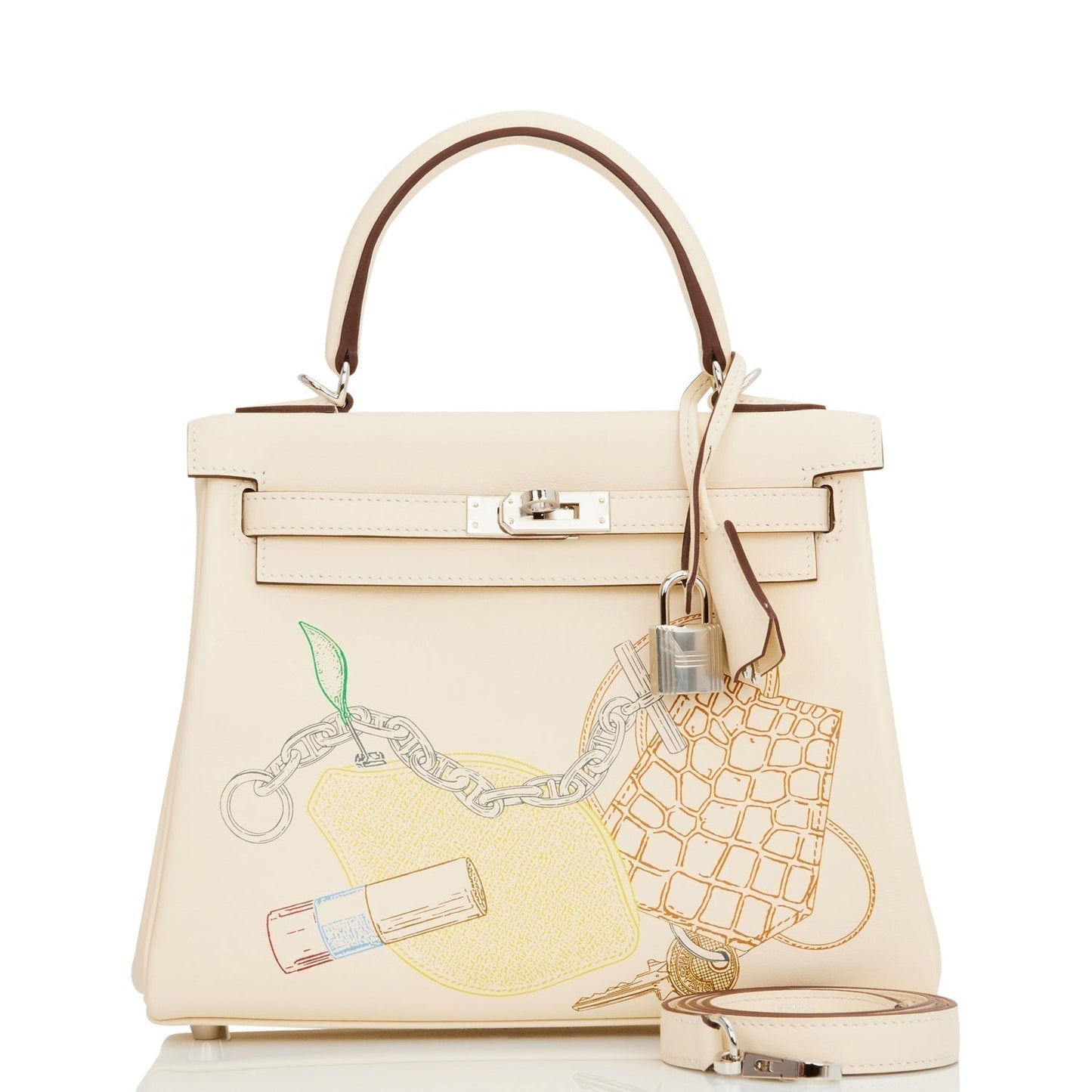 Hermes Kelly Retourne In Out Nata Swift Palladium Travel Bag Hardware 1