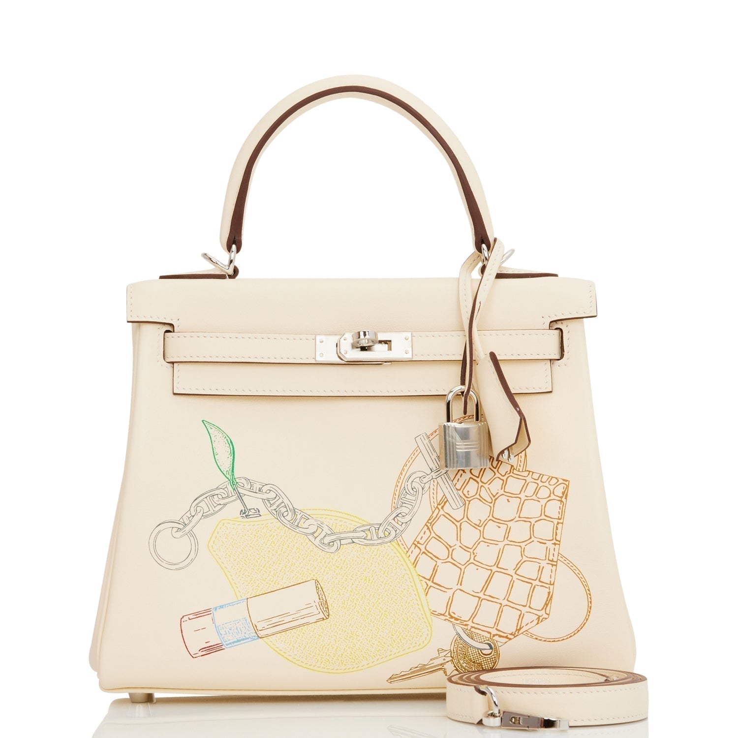Hermes Kelly Retourne In Out Nata Swift Palladium Travel Bag Hardware 1