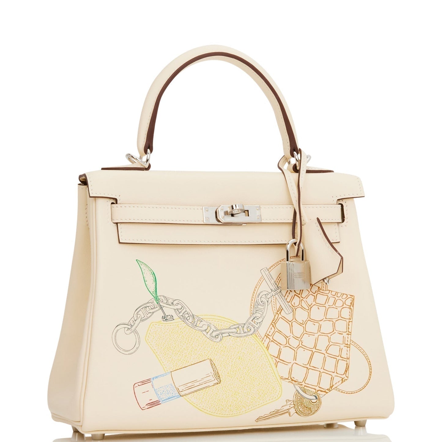 Hermes Kelly Retourne In Out Nata Swift Palladium Travel Bag Hardware 1