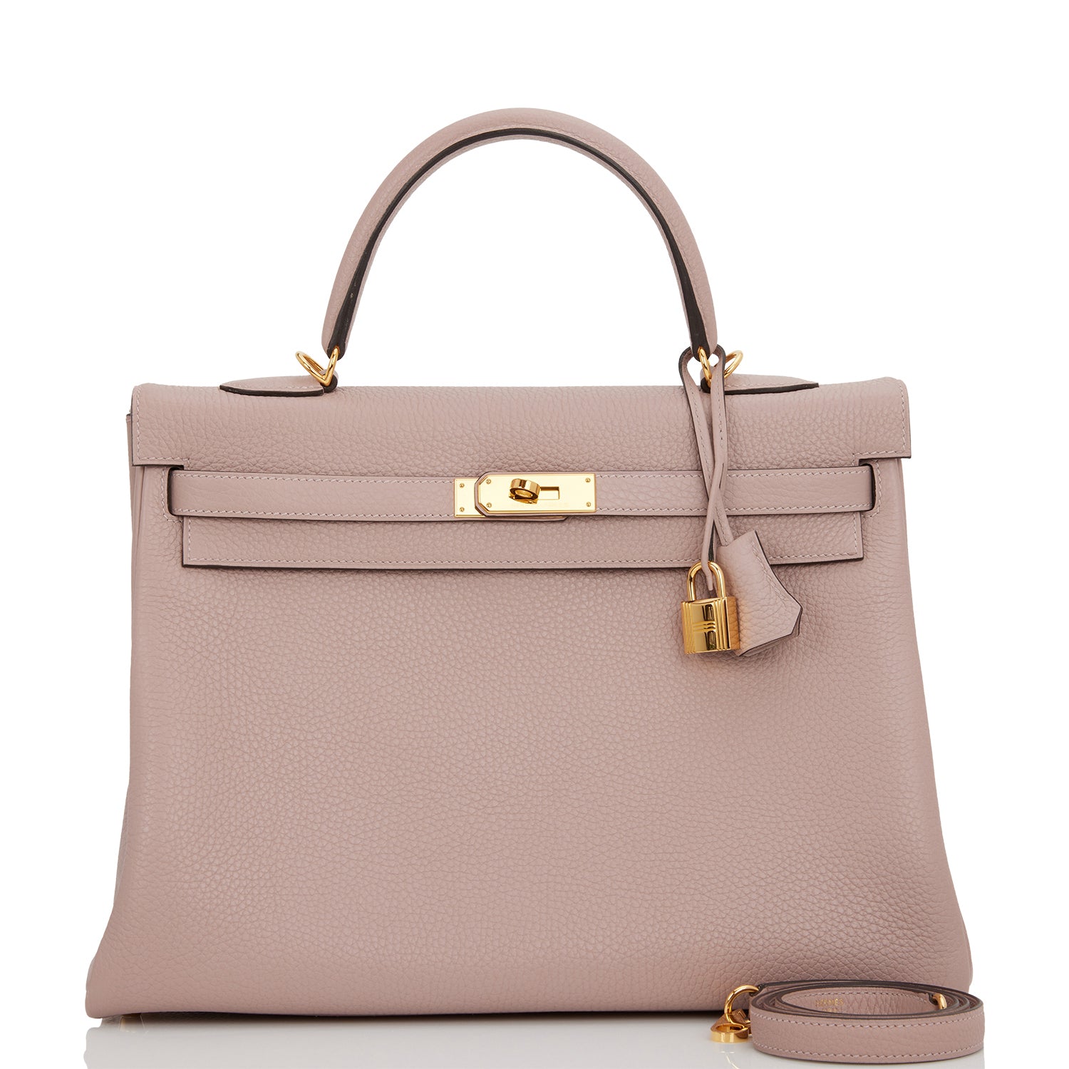 Hermes Kelly Retourne Glycine Clemence Hardware Handbag Gold Travel Bag