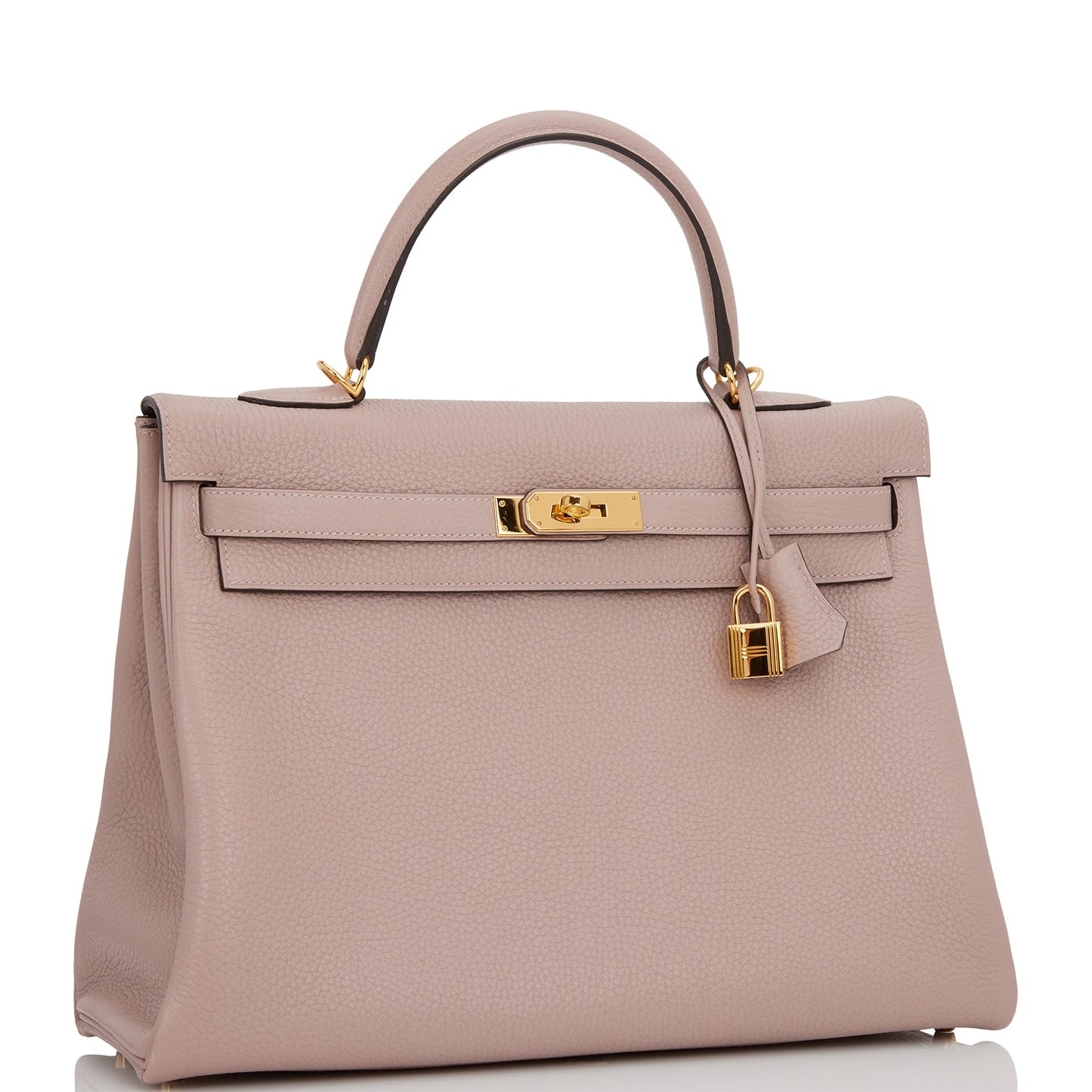 Hermes Kelly Retourne Glycine Clemence Hardware Handbag Gold Travel Bag