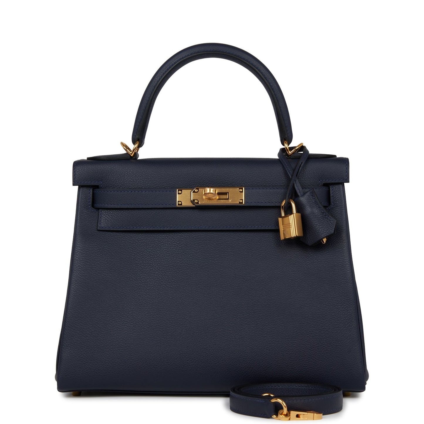 Hermes Kelly Retourne Bleu Nuit Evercolor Hardware Handbag Gold Travel Bag For Nn