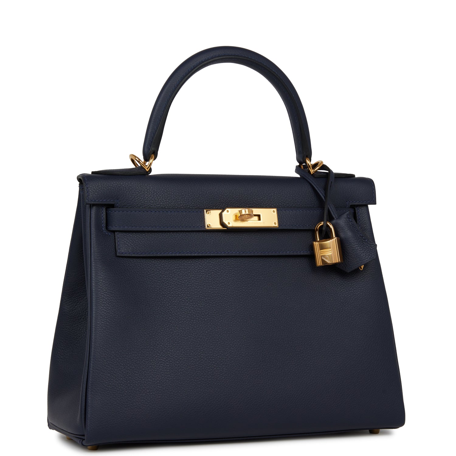 Hermes Kelly Retourne Bleu Nuit Evercolor Hardware Handbag Gold Travel Bag For Nn