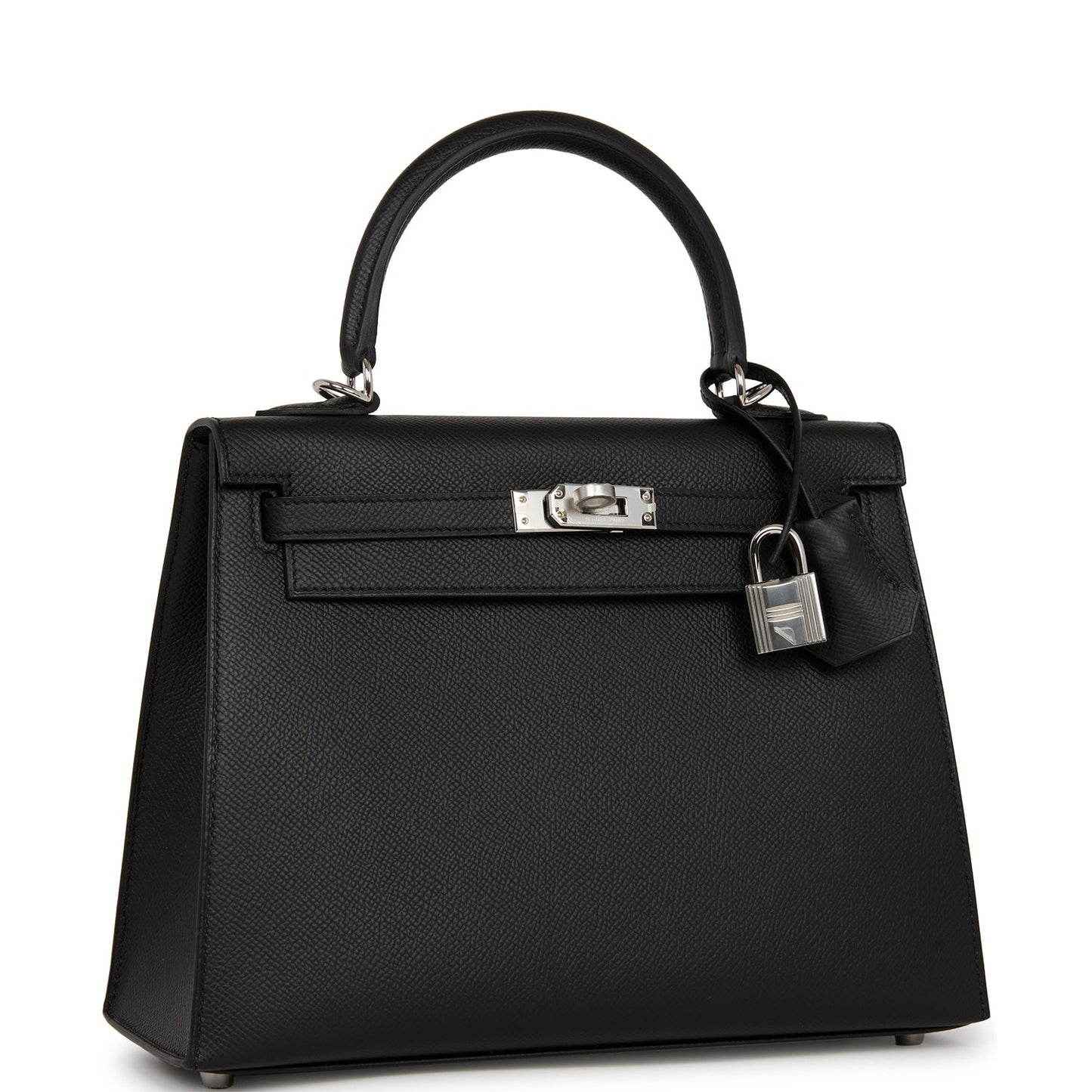 Hermes Kelly Sellier Epsom Palladium Hardware Handbag Black Travel Bag Hardware 3