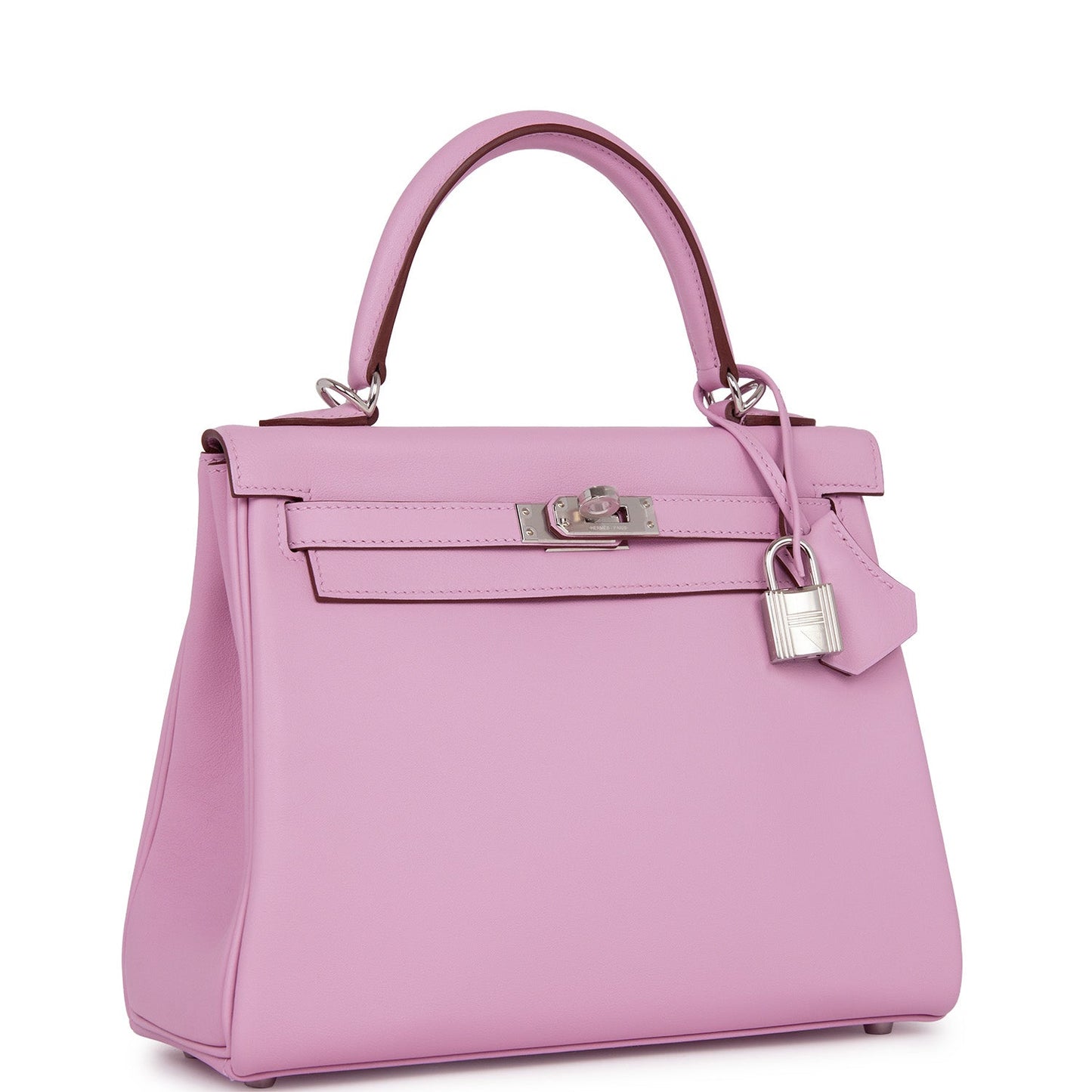 Hermes Kelly Retourne Mauve Sylvestre Swift Palladium Hardware Travel Bag Palladium Hardware