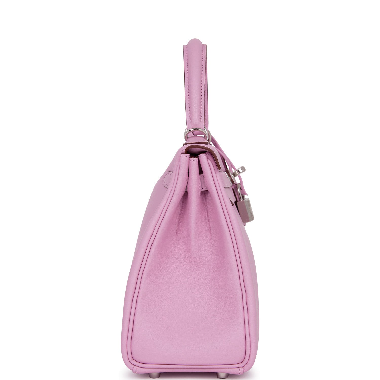 Hermes Kelly Retourne Mauve Sylvestre Swift Palladium Hardware Travel Bag Palladium Hardware