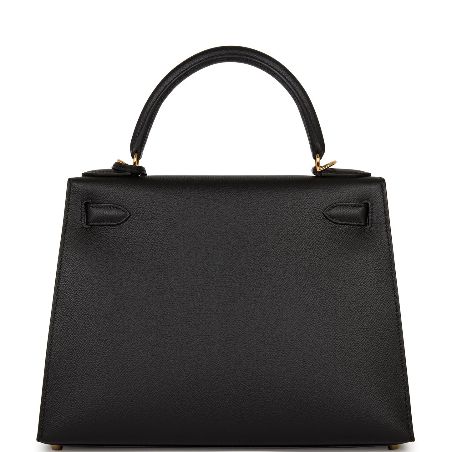 Hermes Kelly Sellier Epsom Hardware Handbag Black Gold Travel Bag Hardware 7