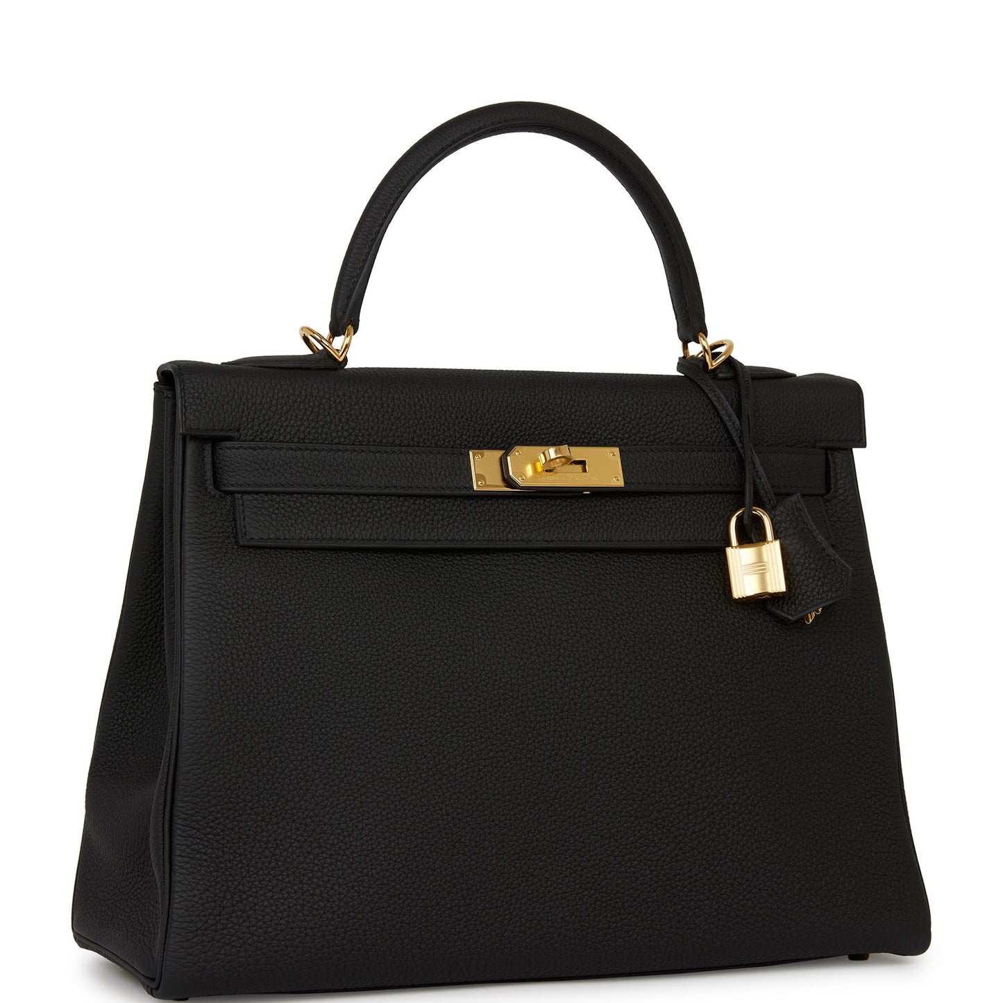 Hermes Kelly Retourne Togo Hardware Handbag Black Gold Travel Bag Payment 3