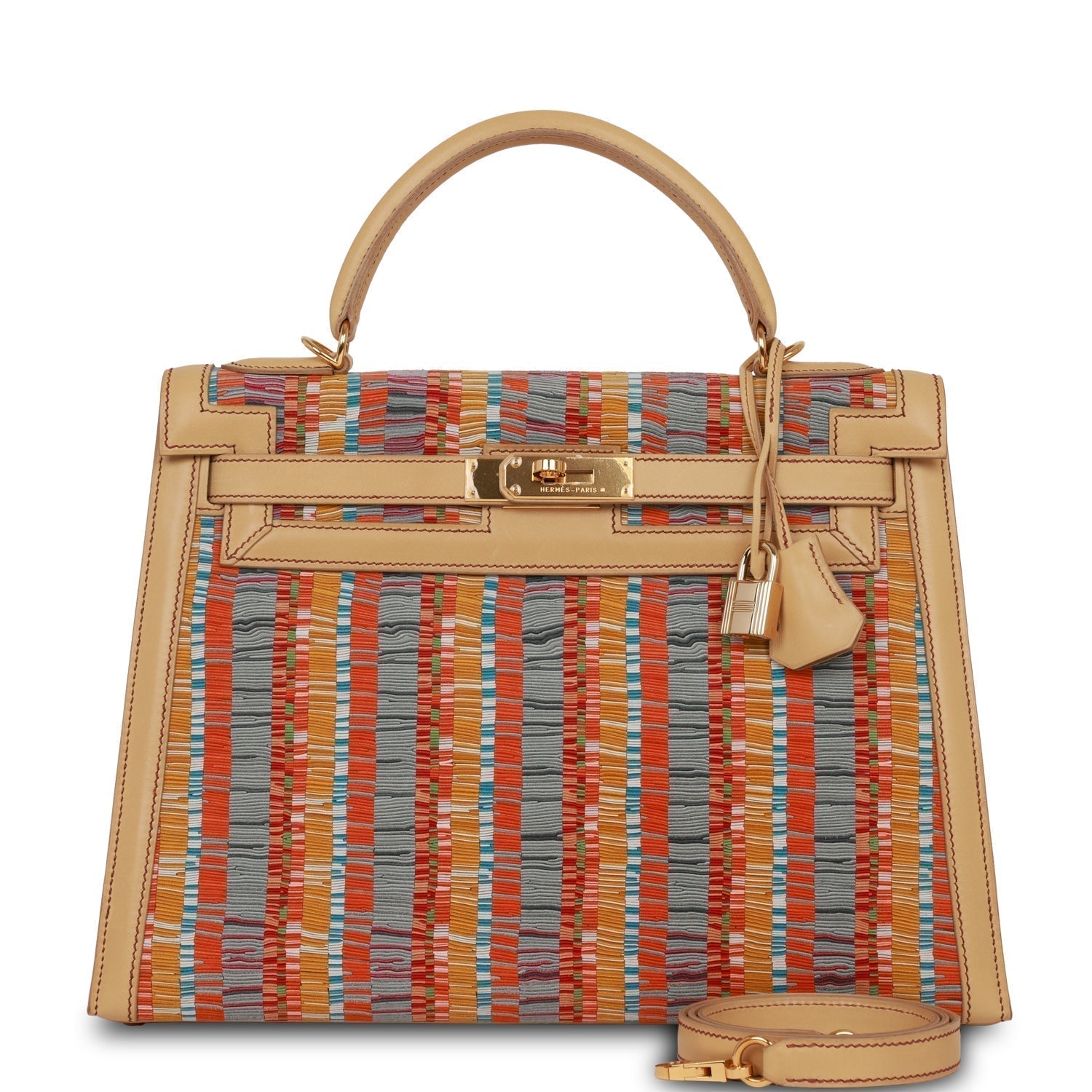 Hermes Kelly Sellier Vibrato Sable Chamonix Hardware Handbag Gold Travel Bag