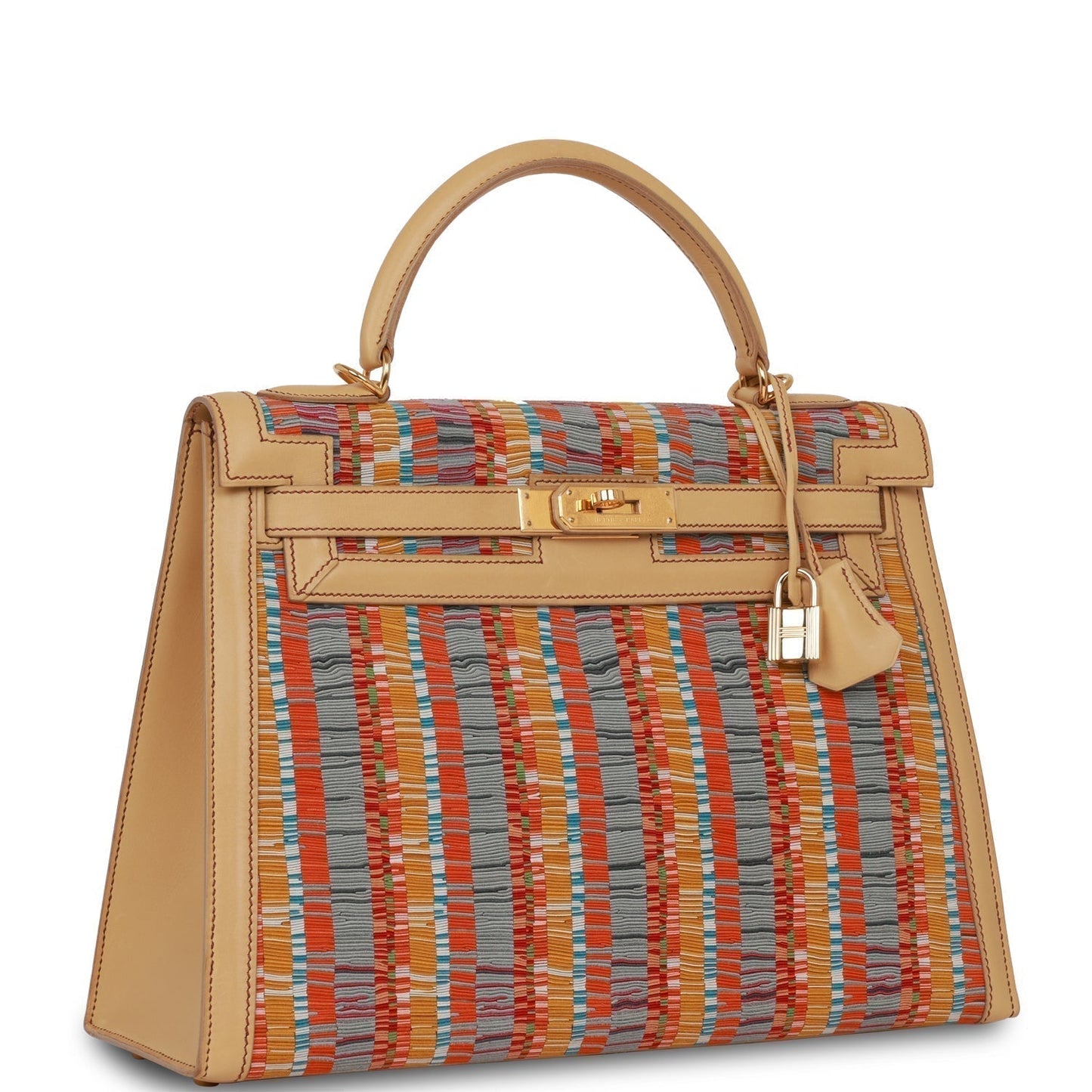 Hermes Kelly Sellier Vibrato Sable Chamonix Hardware Handbag Gold Travel Bag