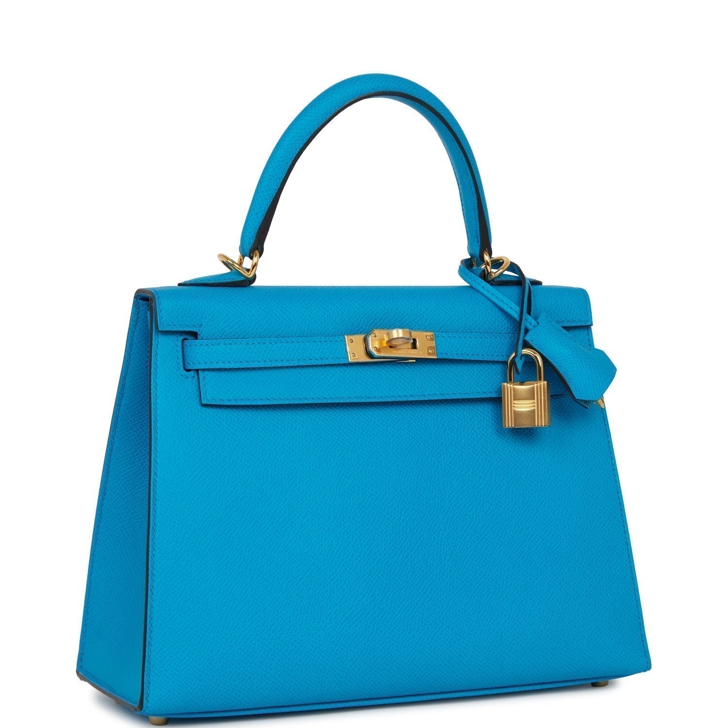 Hermes Kelly Sellier Bleu Frida Epsom Hardware Handbag Gold Travel Bag