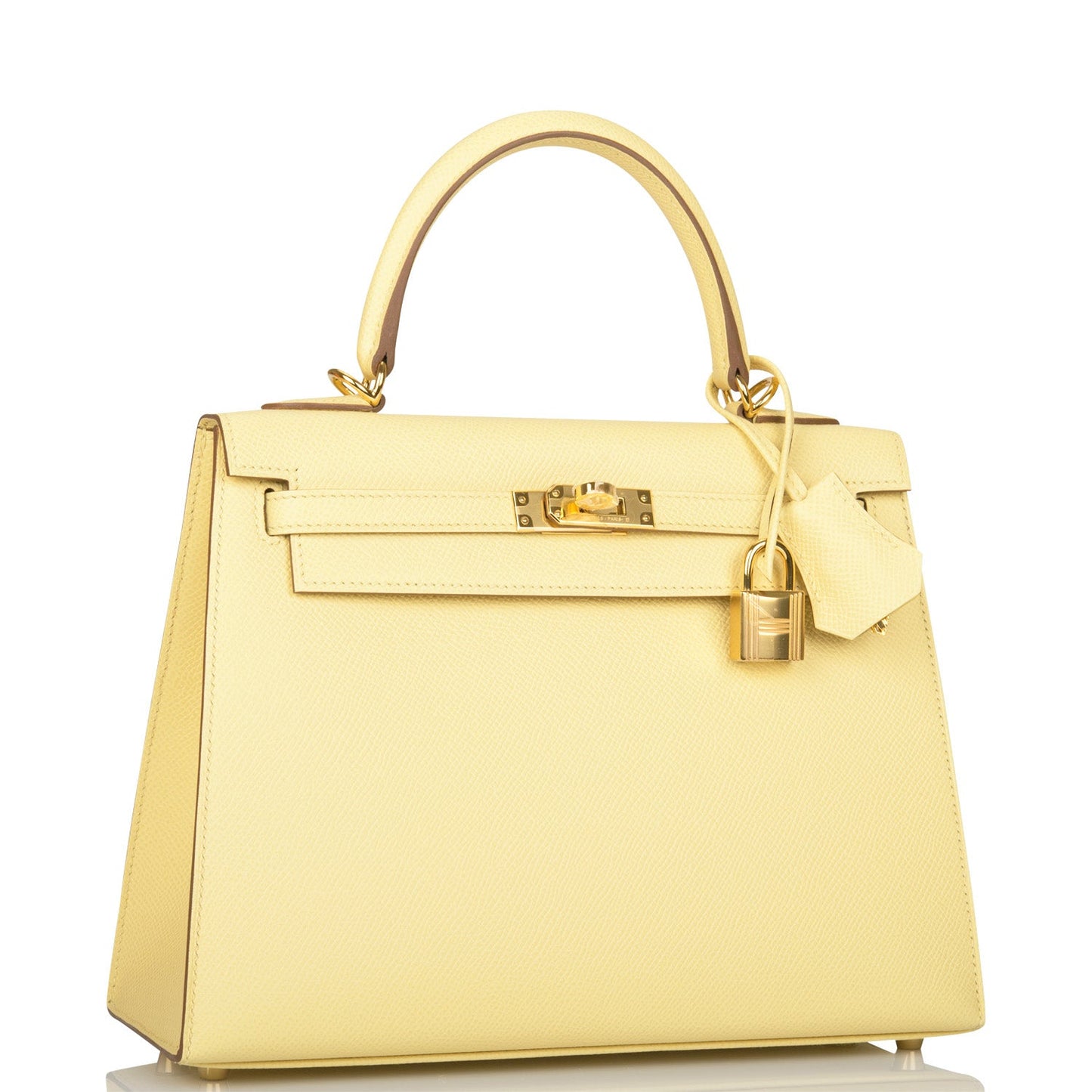 Hermes Kelly Sellier Jaune Poussin Epsom Hardware Handbag Gold Travel Bag Hardware 1