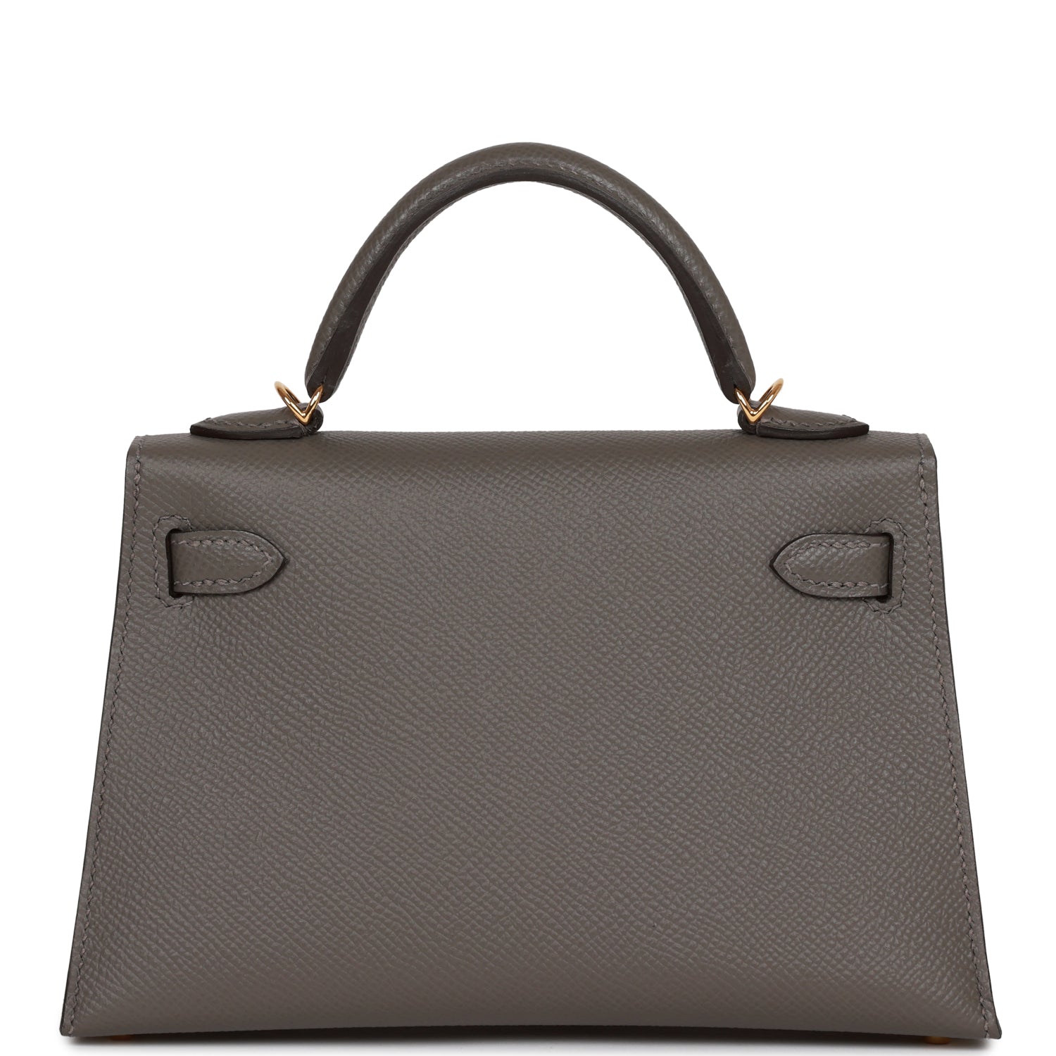 Hermes Kelly Sellier Gris Meyer Epsom Hardware Handbag Gold Travel Bag
