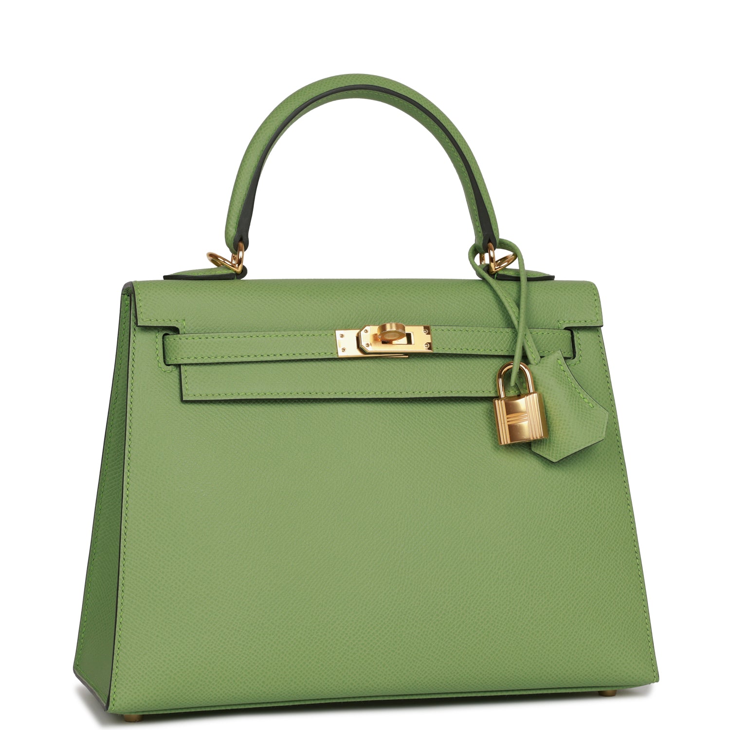 Hermes Kelly Sellier Vert Criquet Epsom Hardware Handbag Gold Travel Bag Hardware 5