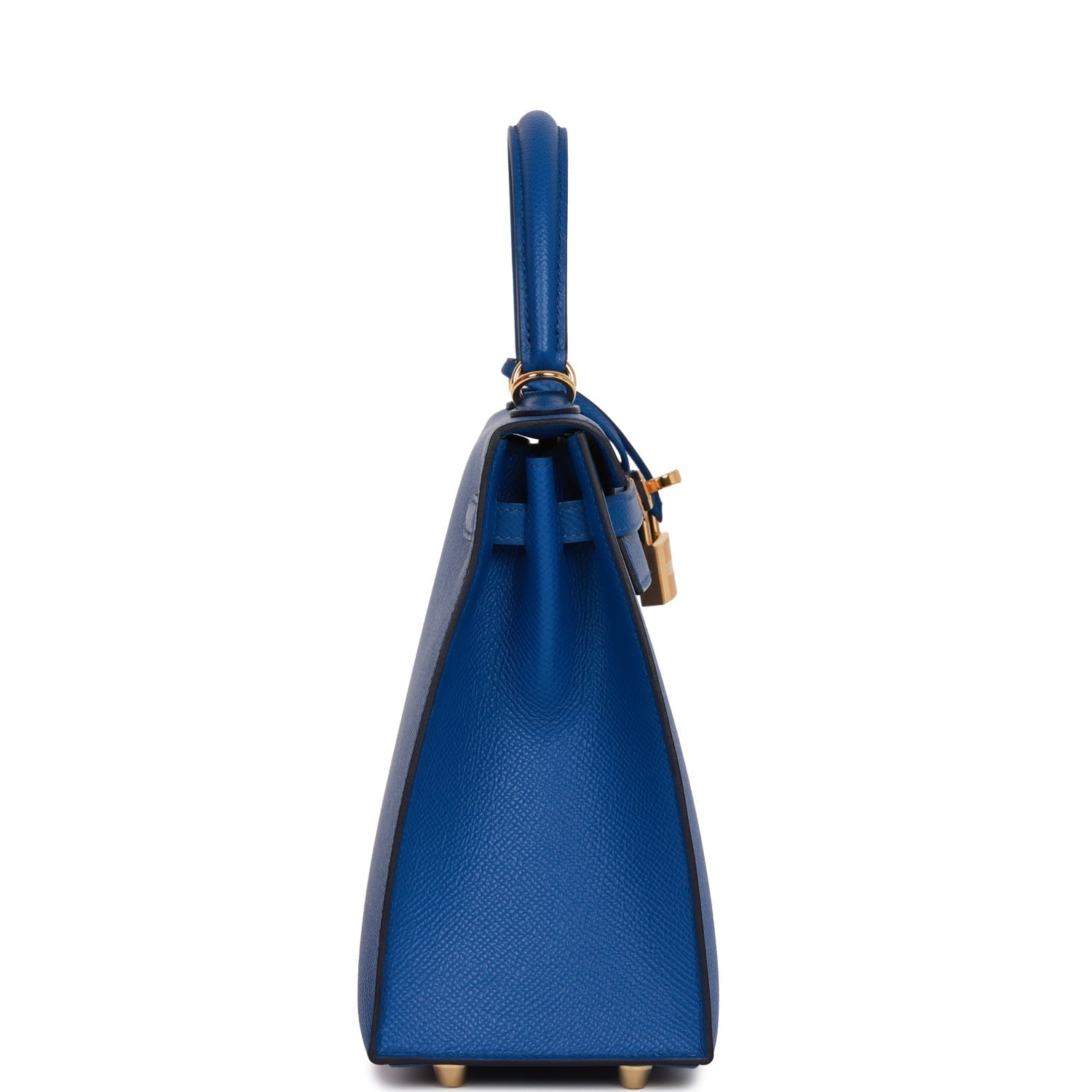 Hermes Kelly Sellier Bleu France Epsom Hardware Handbag Gold Travel Bag Hardware 1