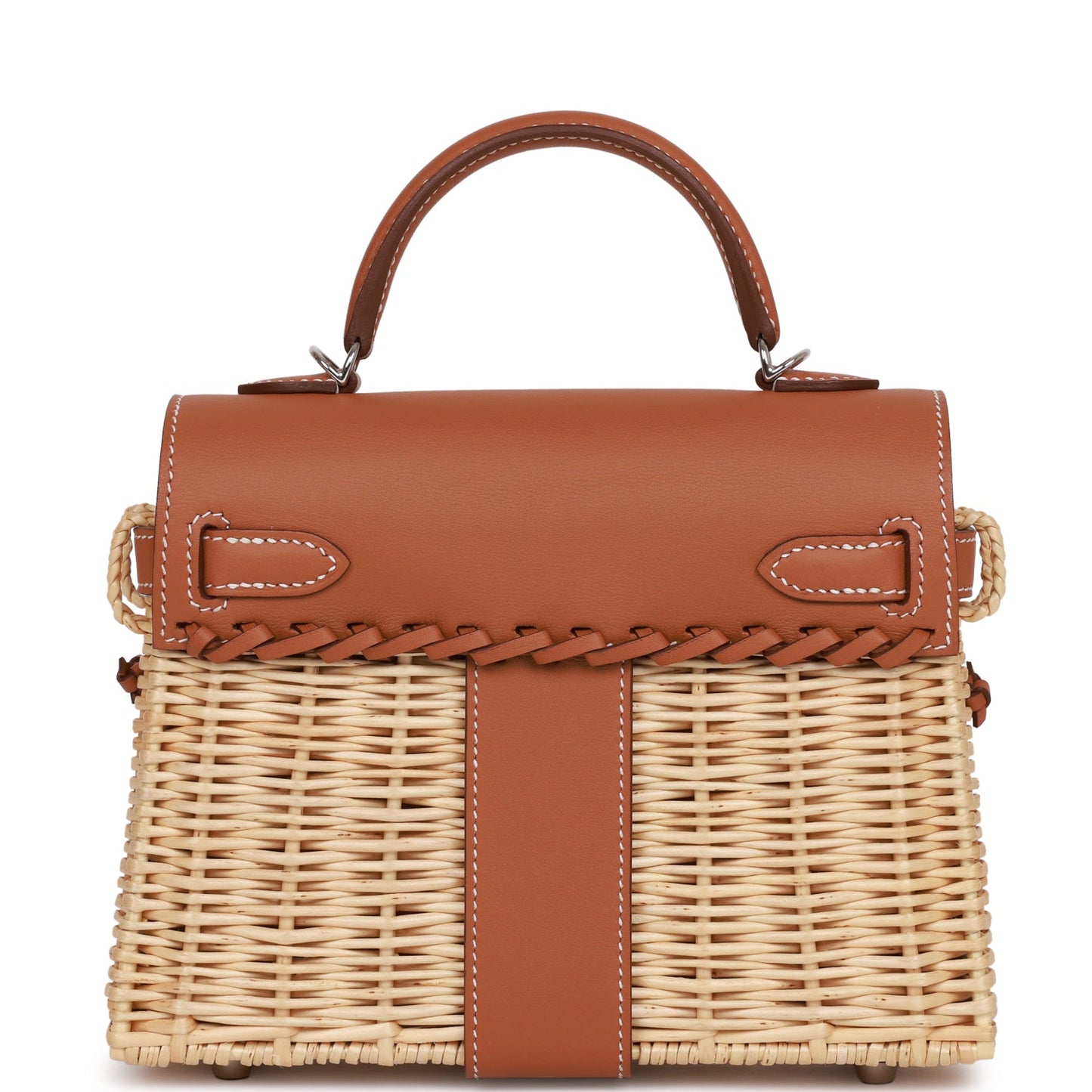 Hermes Top Quality Luxury Picnic Kelly Swift Palladium Gold Mini Travel Bag