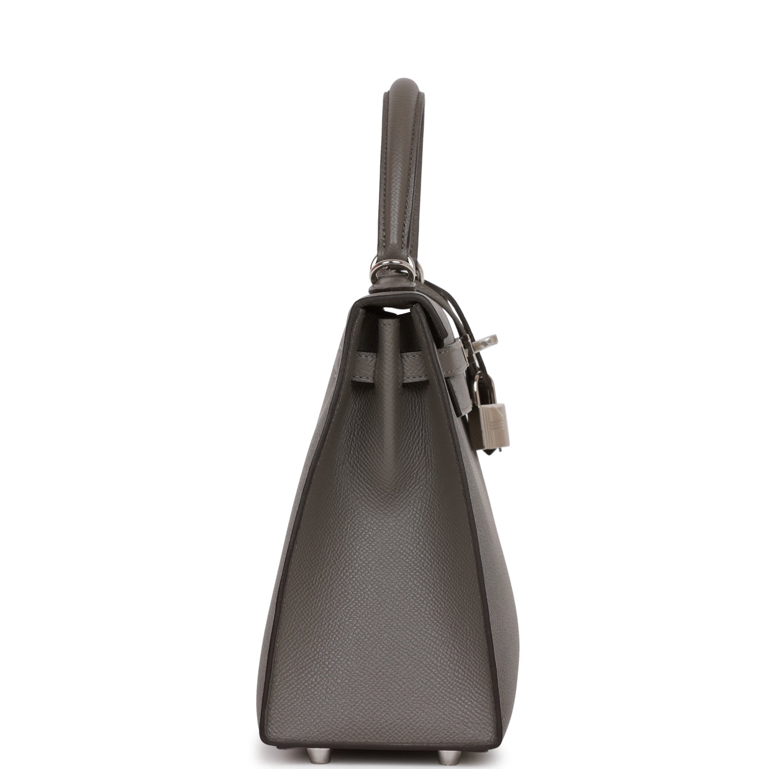 Hermes Kelly Sellier Gris Meyer Epsom Palladium Hardware Travel Bag Palladium Hardware