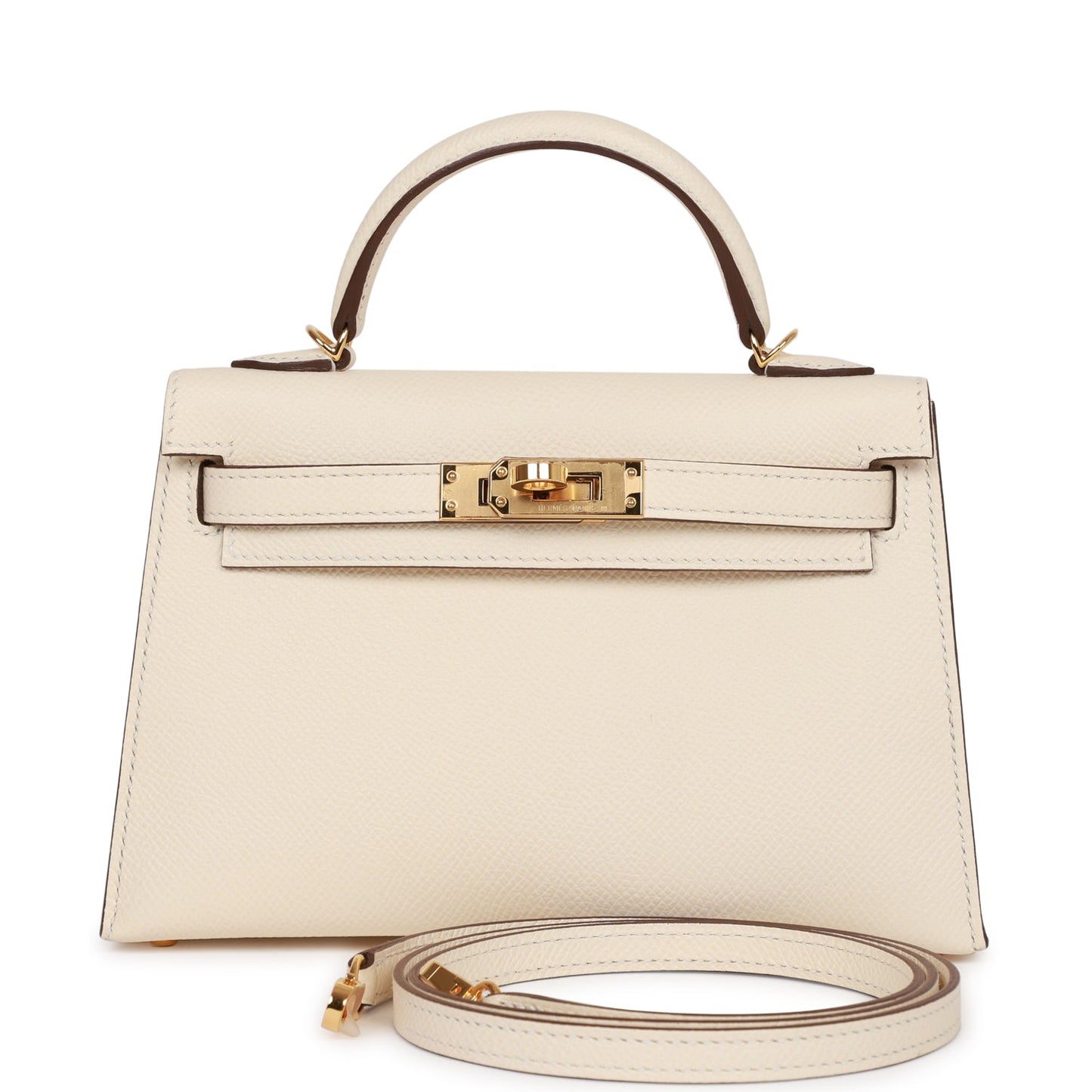 Hermes Kelly Sellier Nata Epsom Hardware Handbag Gold Travel Bag 4