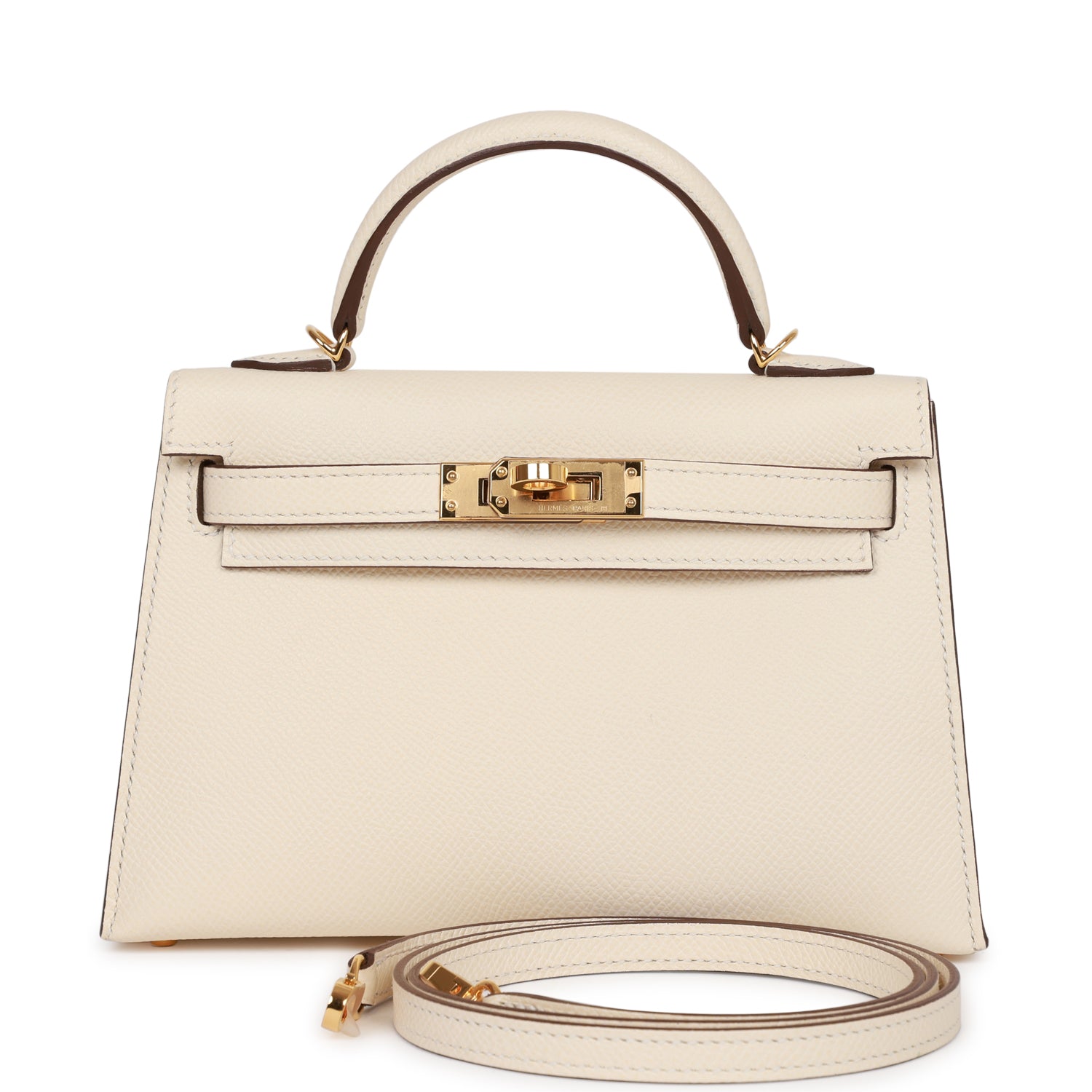 Hermes Kelly Sellier Nata Epsom Hardware Handbag Gold Travel Bag 4