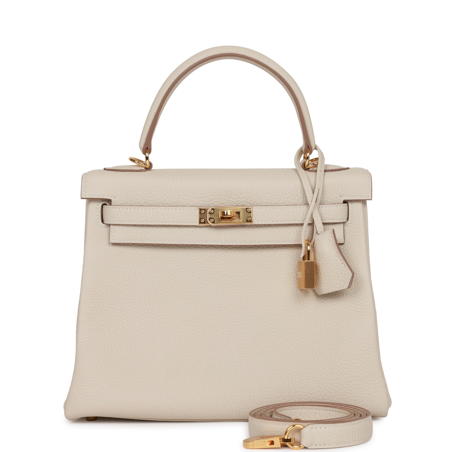 Hermes Kelly Retourne Craie Togo Hardware Handbag Gold Travel Bag Hardware 2