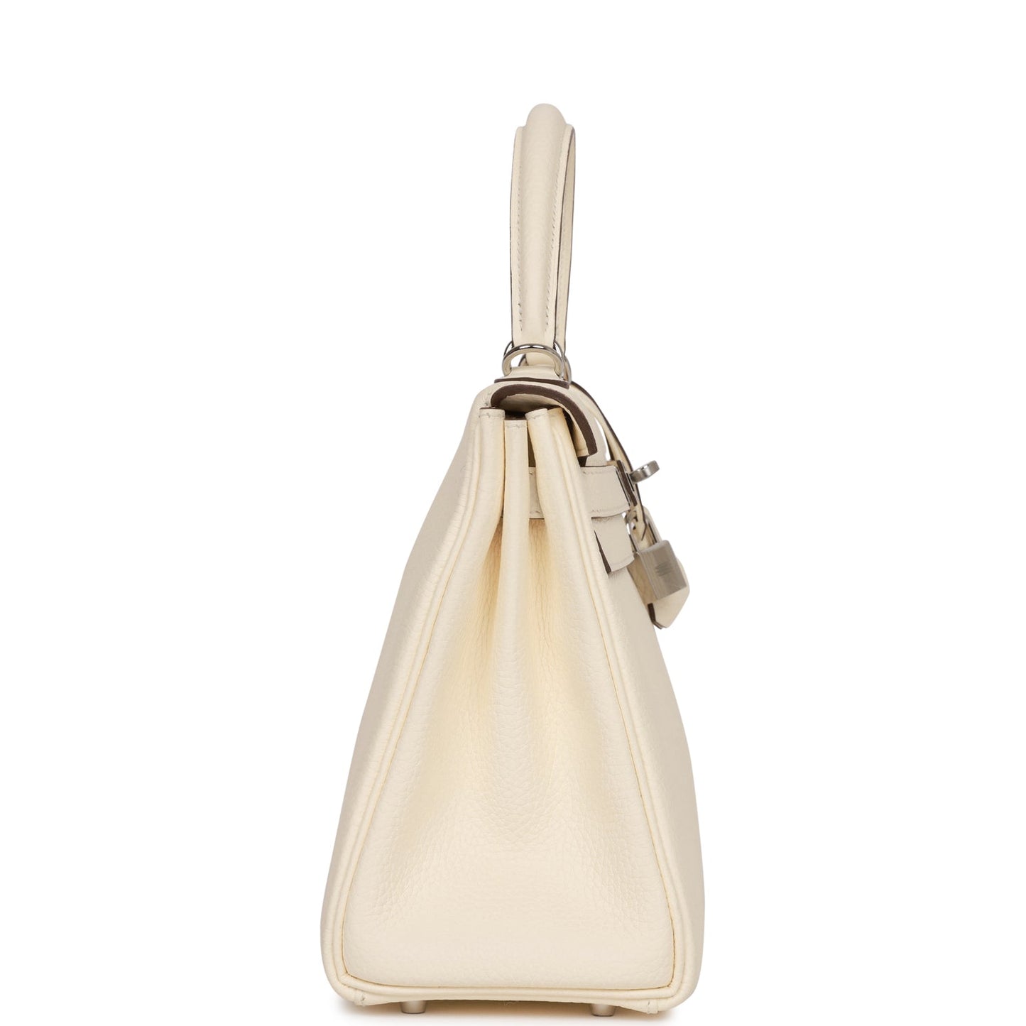 Hermes Kelly Retourne Nata Clemence Palladium Hardware Handbag Travel Bag