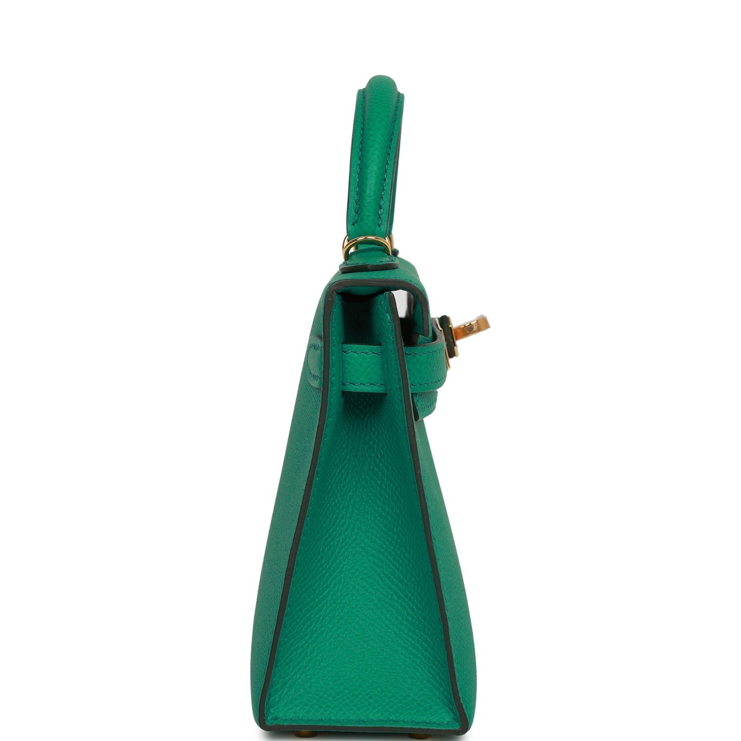 Hermes Kelly Sellier Vert Jade Epsom Hardware Handbag Gold Travel Bag 8