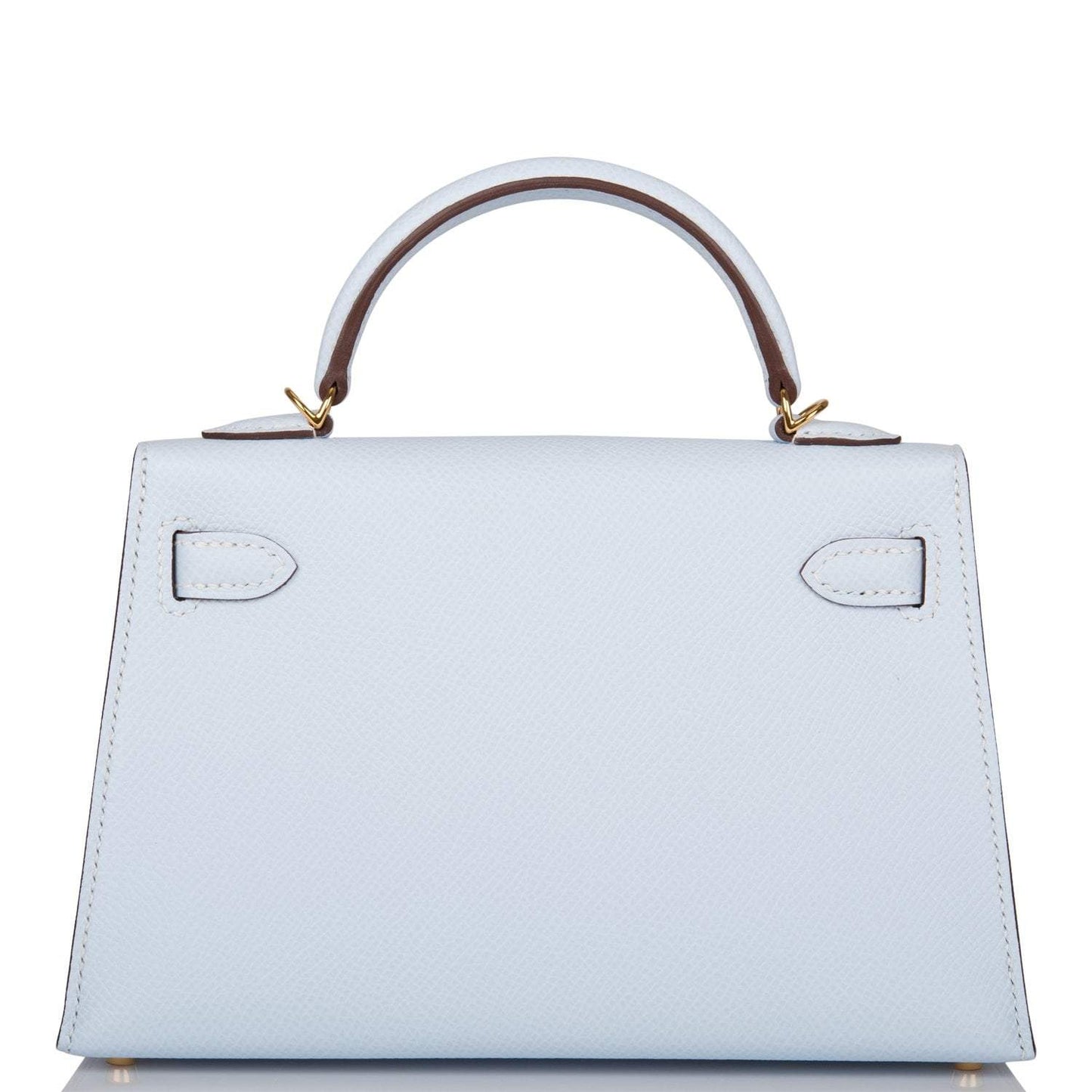 Hermes Kelly Sellier Bleu Brume Epsom Hardware Handbag Gold Travel Bag 7