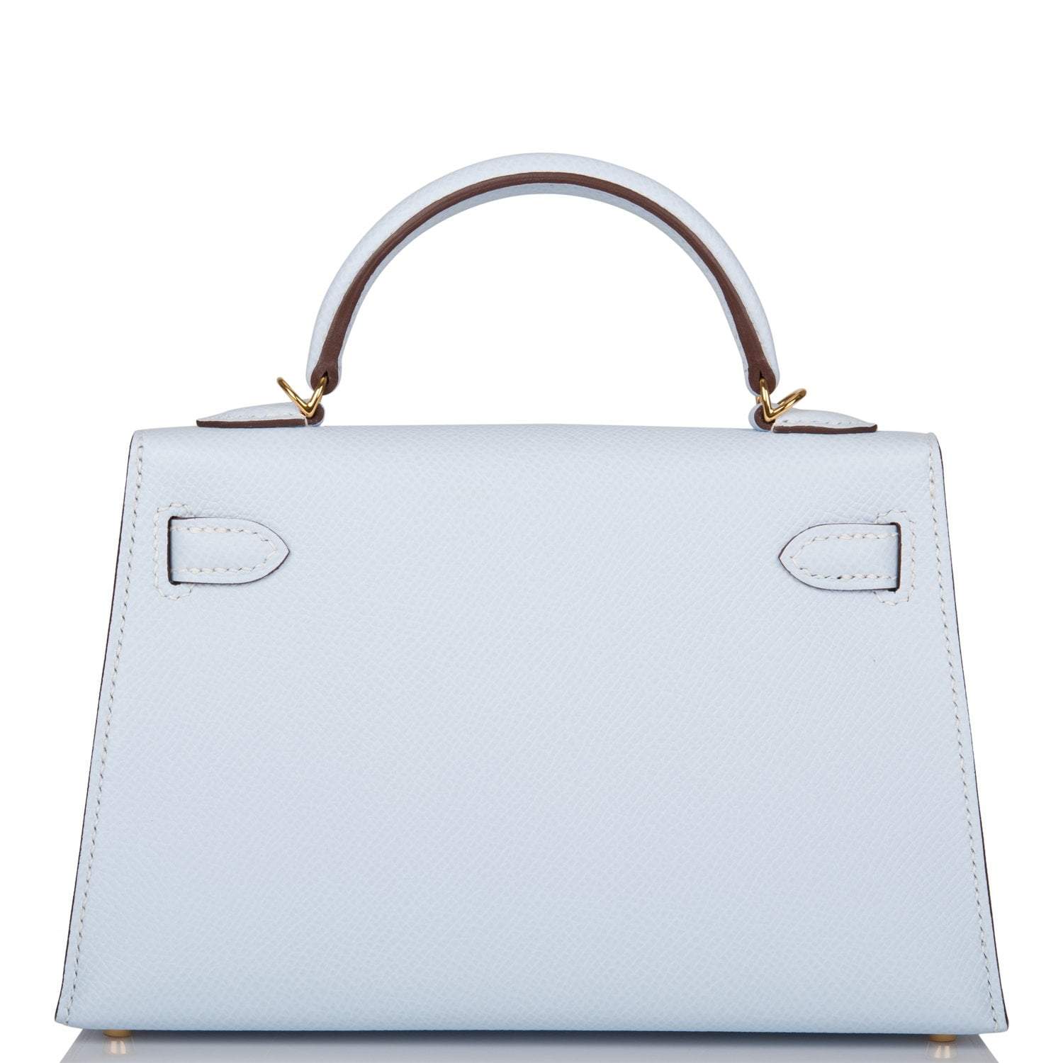 Hermes Kelly Sellier Bleu Brume Epsom Hardware Handbag Gold Travel Bag 7