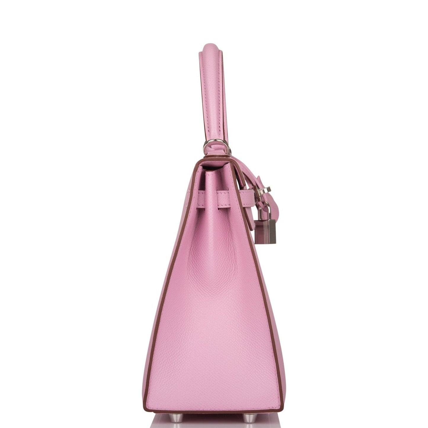 Hermes Kelly Sellier Mauve Sylvestre Epsom Palladium Hardware Travel Bag Palladium Hardware