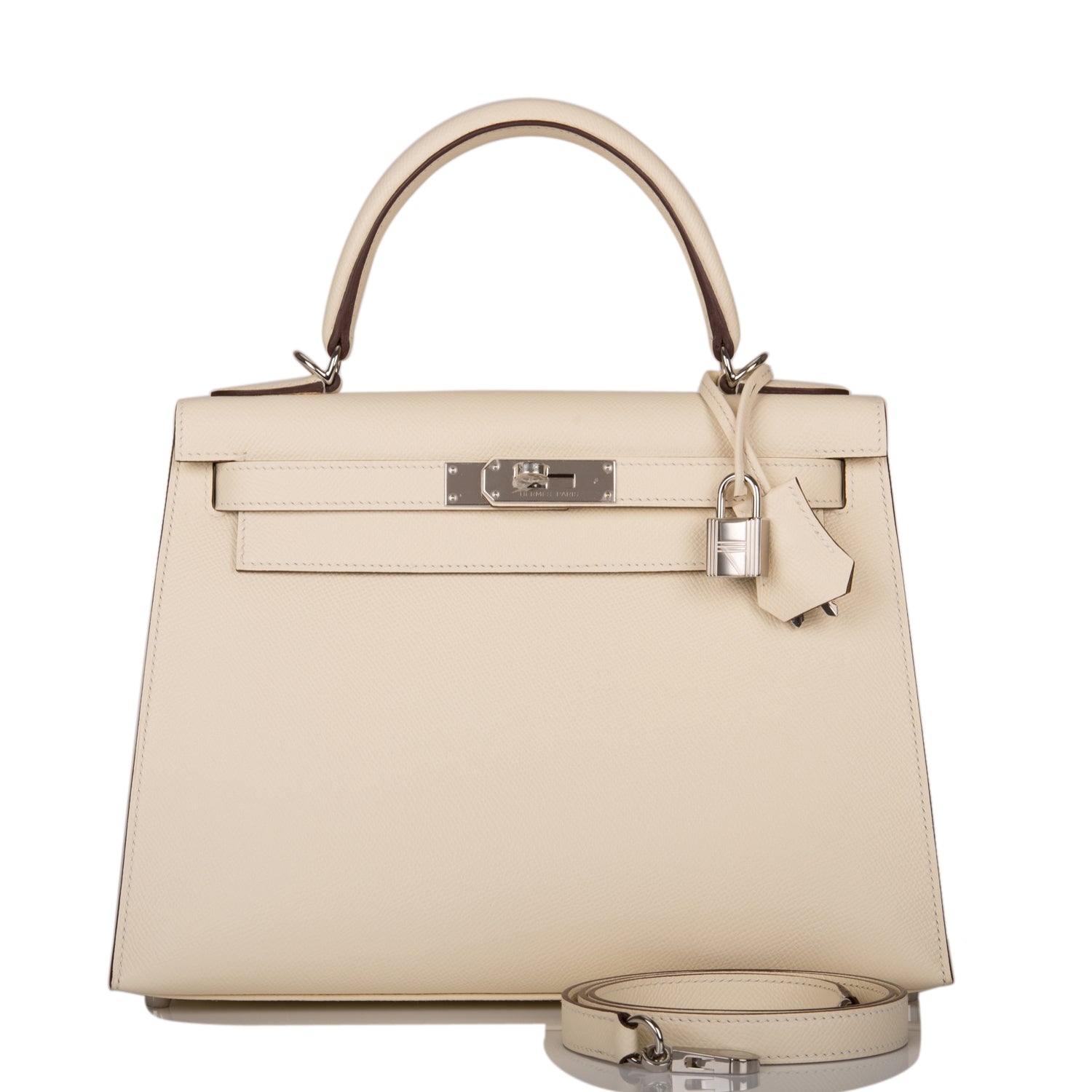 Hermes Kelly Sellier Nata Verso Epsom Palladium Hardware Travel Bag