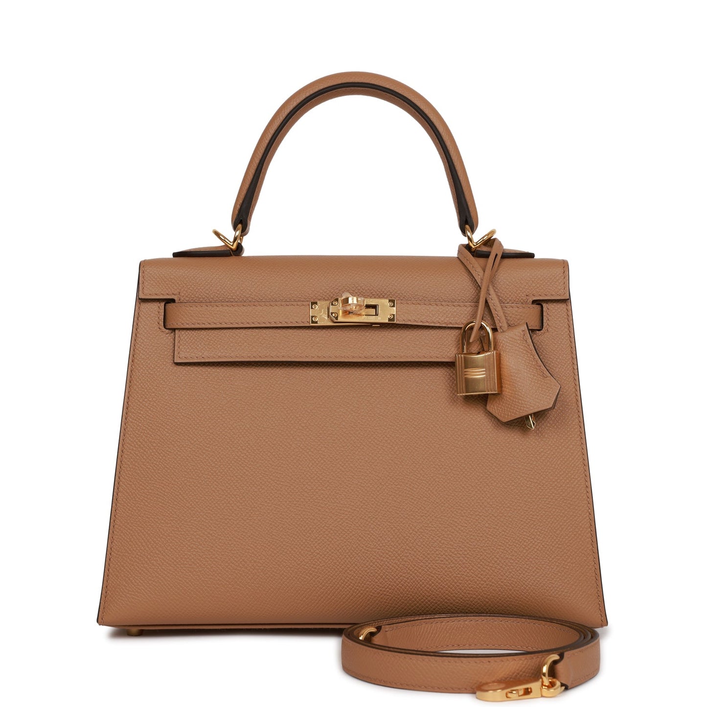Hermes Kelly Sellier Chai Epsom Hardware Handbag Gold Travel Bag Gold Hardware