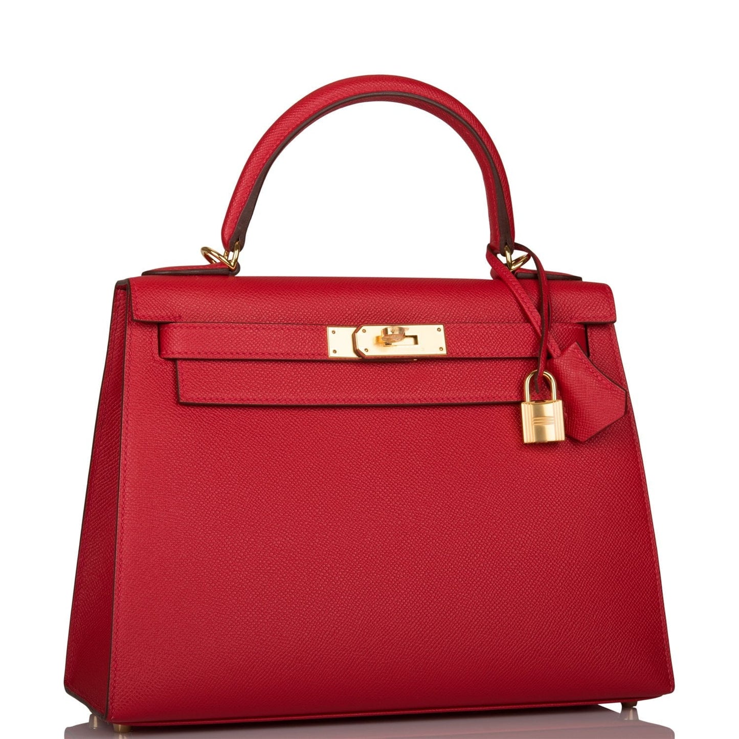 Hermes Kelly Sellier Rouge Cas Ue Epsom Hardware Gold Shoulder Bag