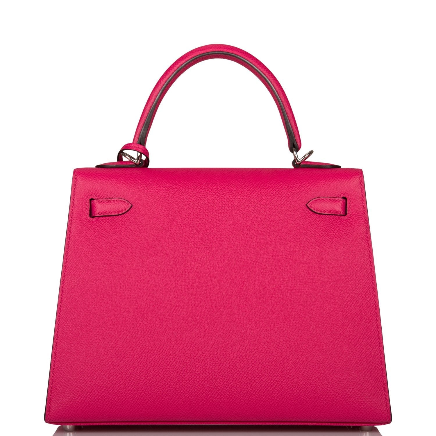 Hermes Kelly Sellier Rose Mexico Epsom Palladium Hardware Shoulder Bag