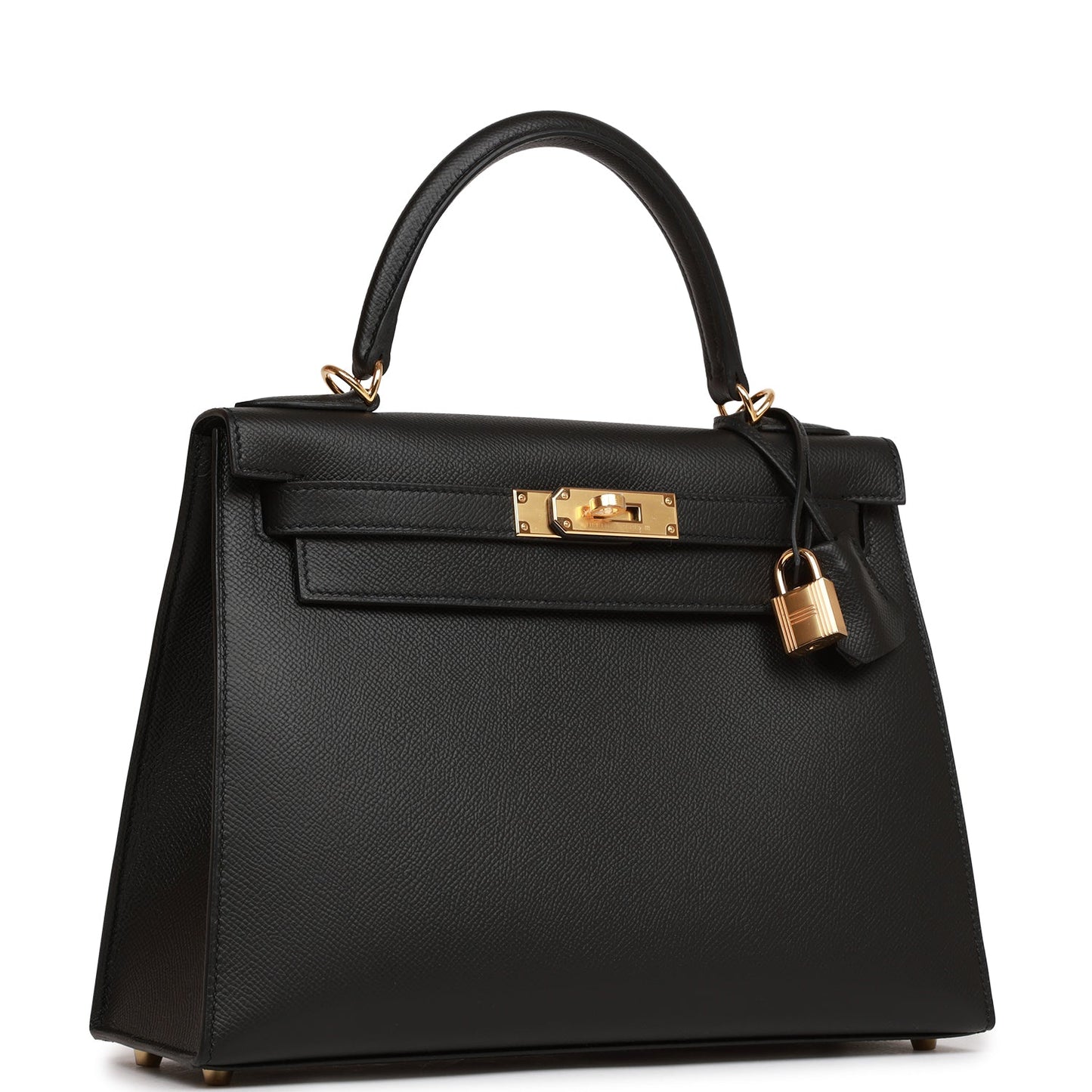 Hermes Kelly Sellier Epsom Hardware Handbag Black Gold Travel Bag Hardware 9